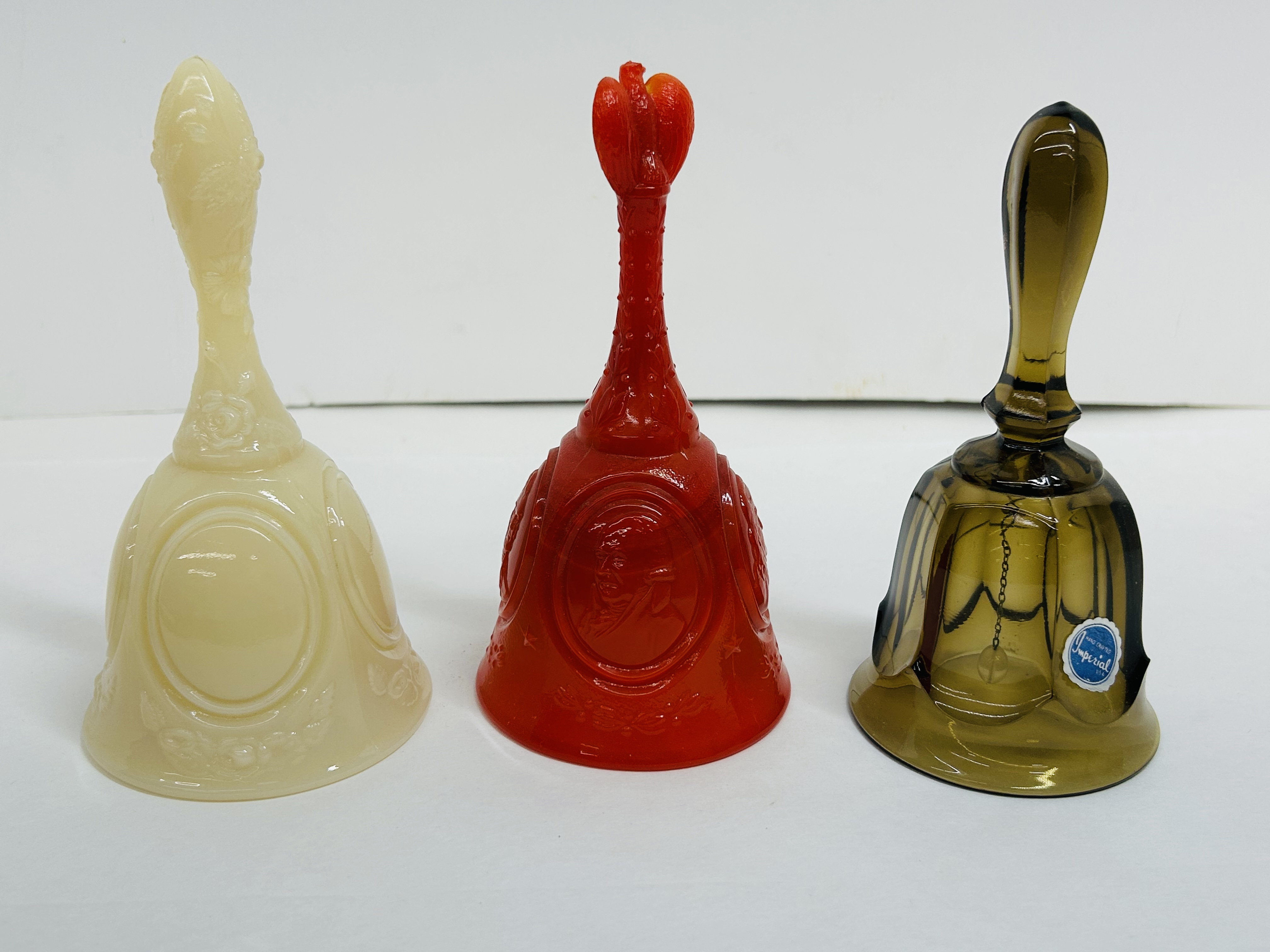 FENTON AND IMPERIAL GLASS BELLS, 1970S