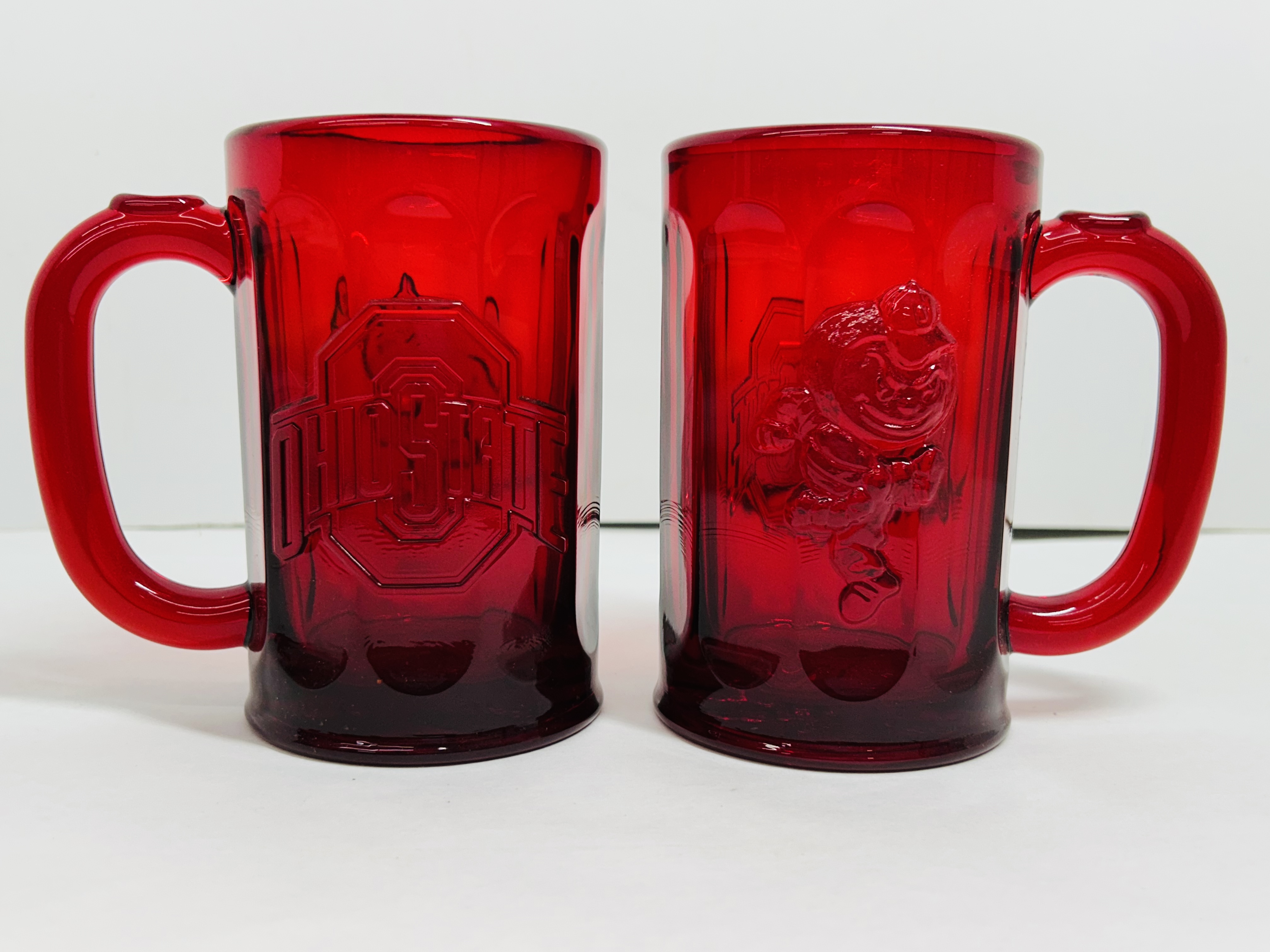 MOSSER RED OSU GLASS MUGS