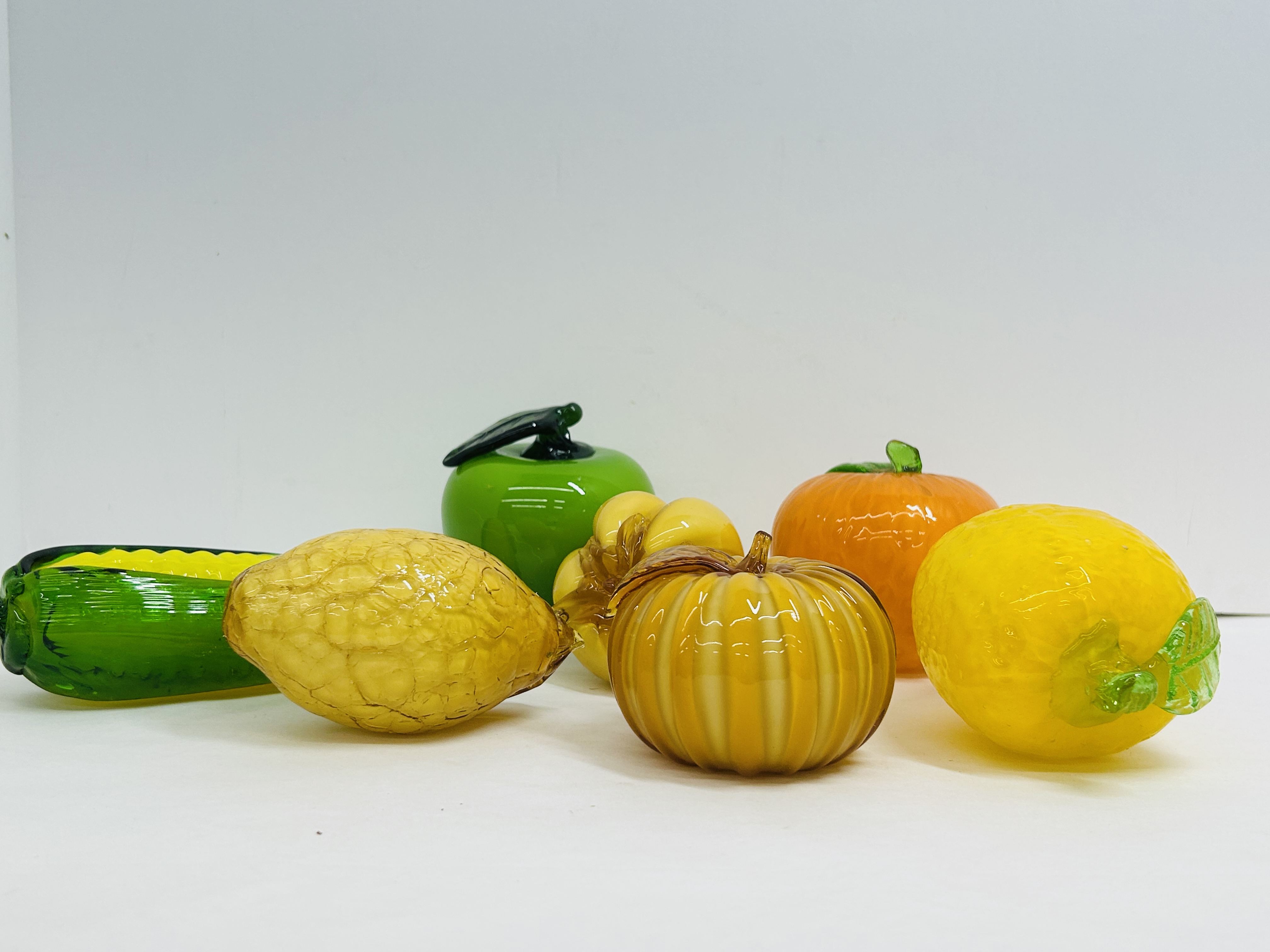 MURANO STYLE GLASS FRUIT, 20TH CENTURY