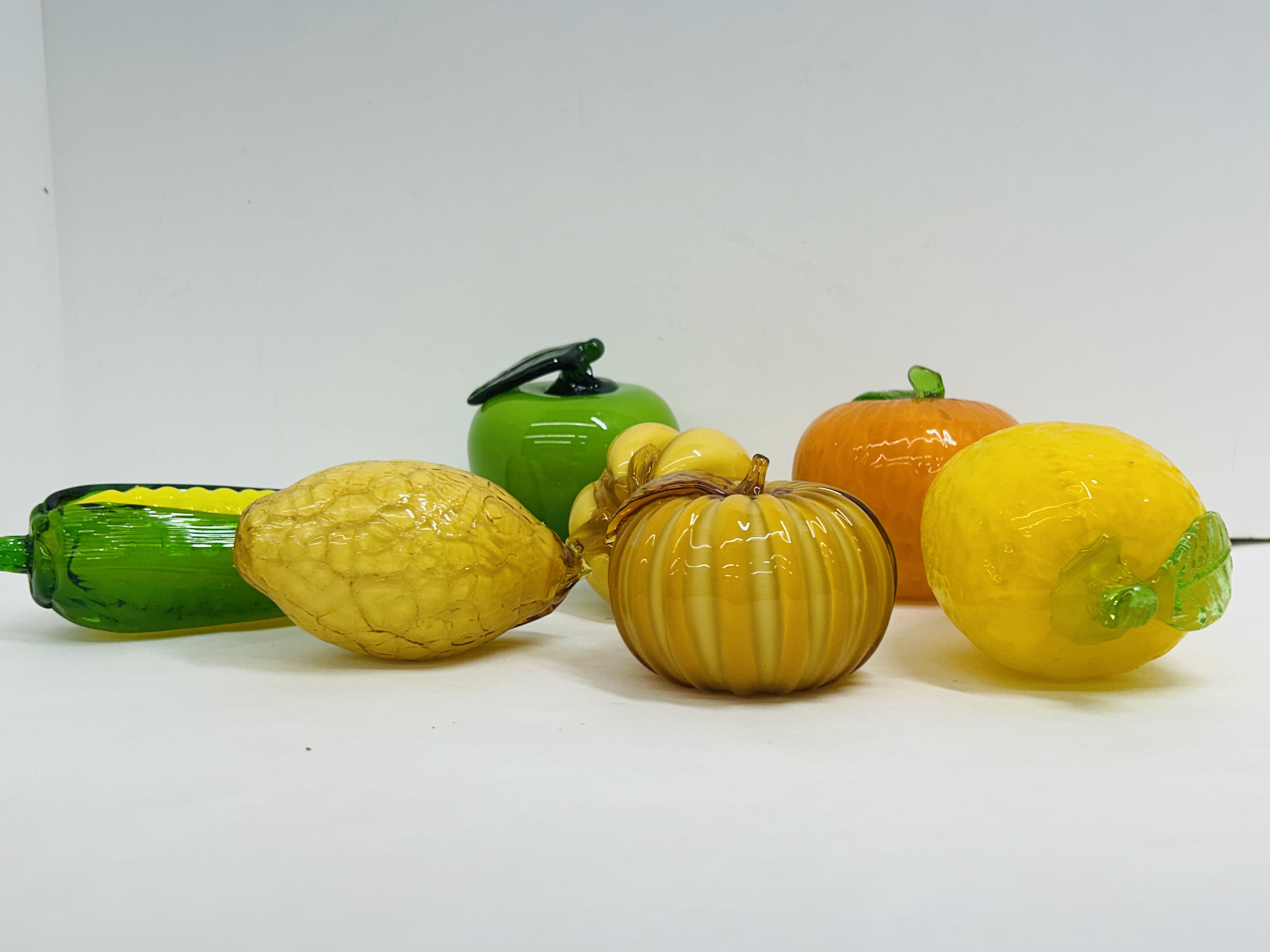 MURANO STYLE GLASS FRUIT, 20TH CENTURY