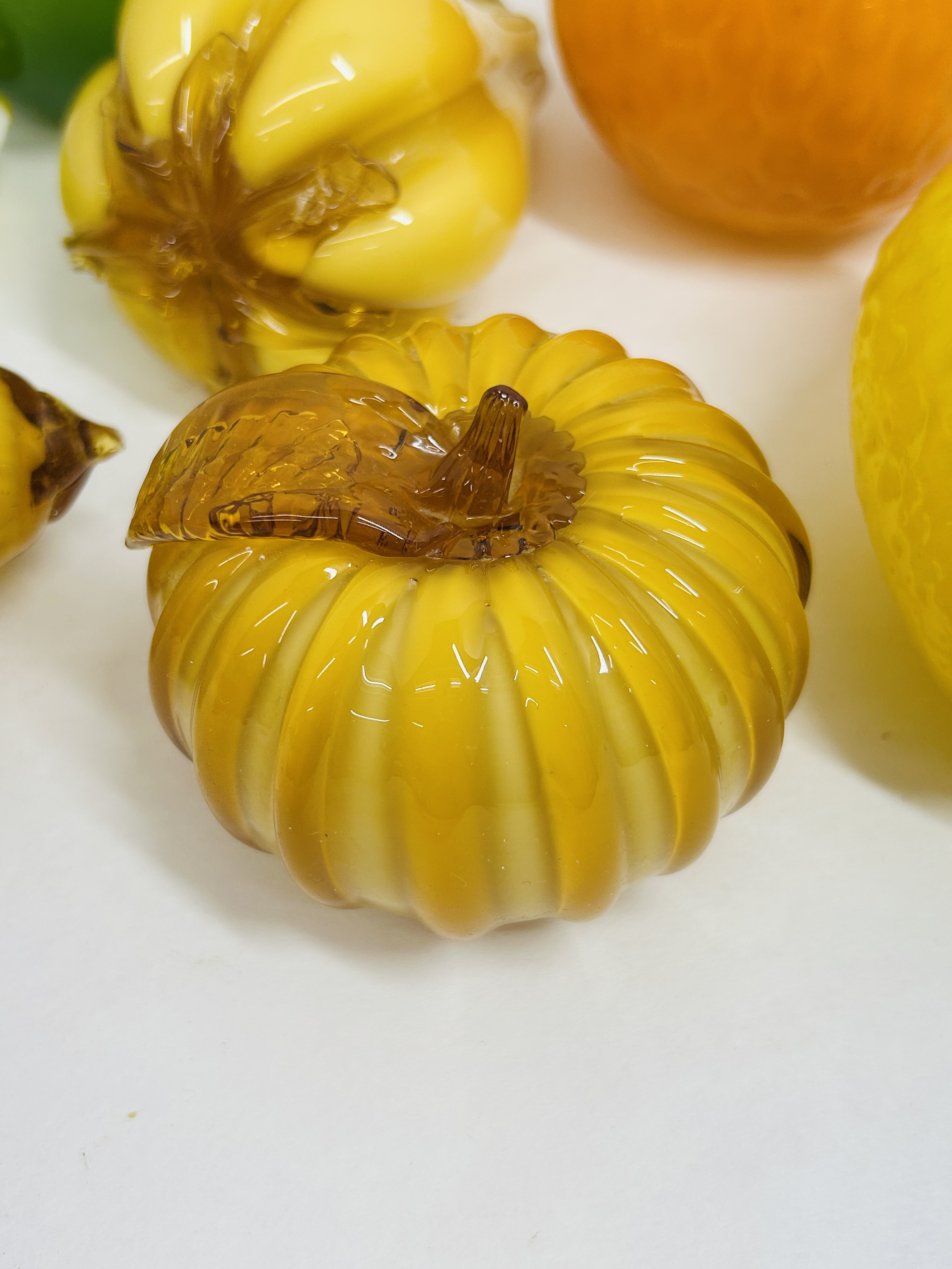MURANO STYLE GLASS FRUIT, 20TH CENTURY