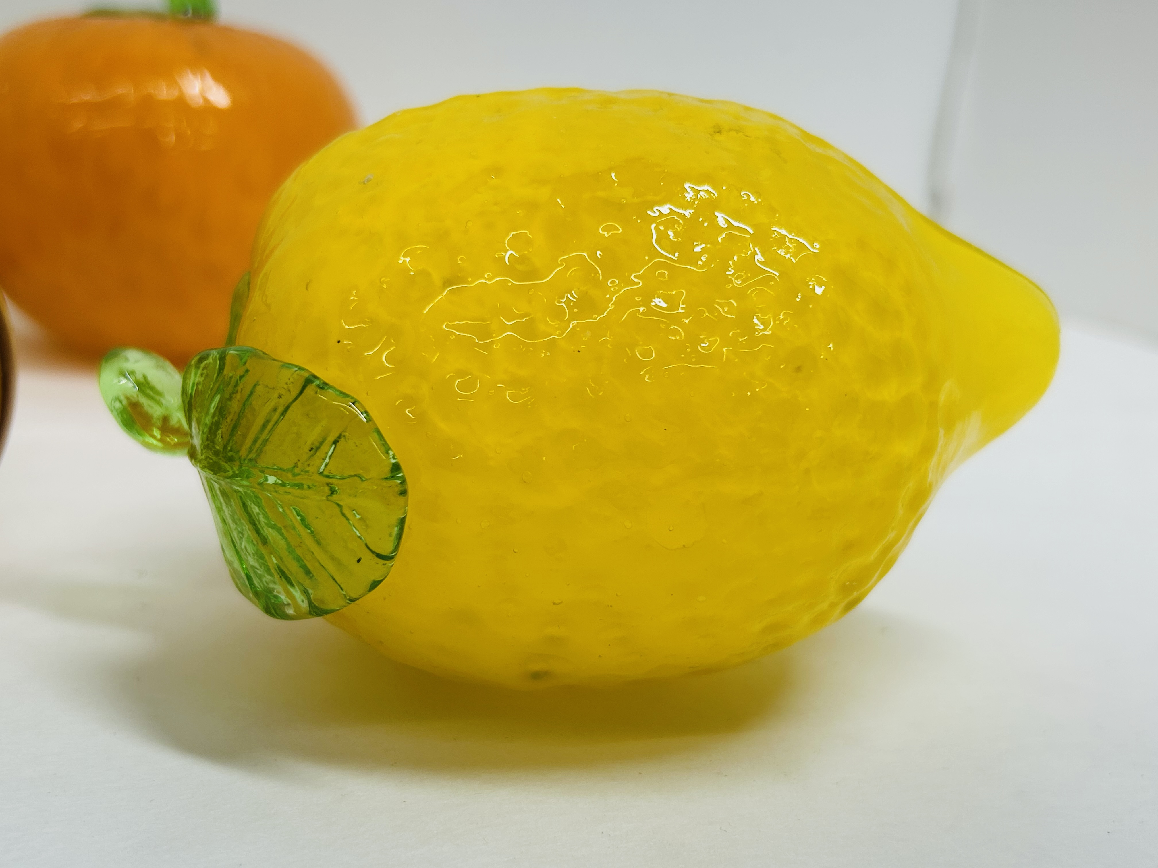 MURANO STYLE GLASS FRUIT, 20TH CENTURY