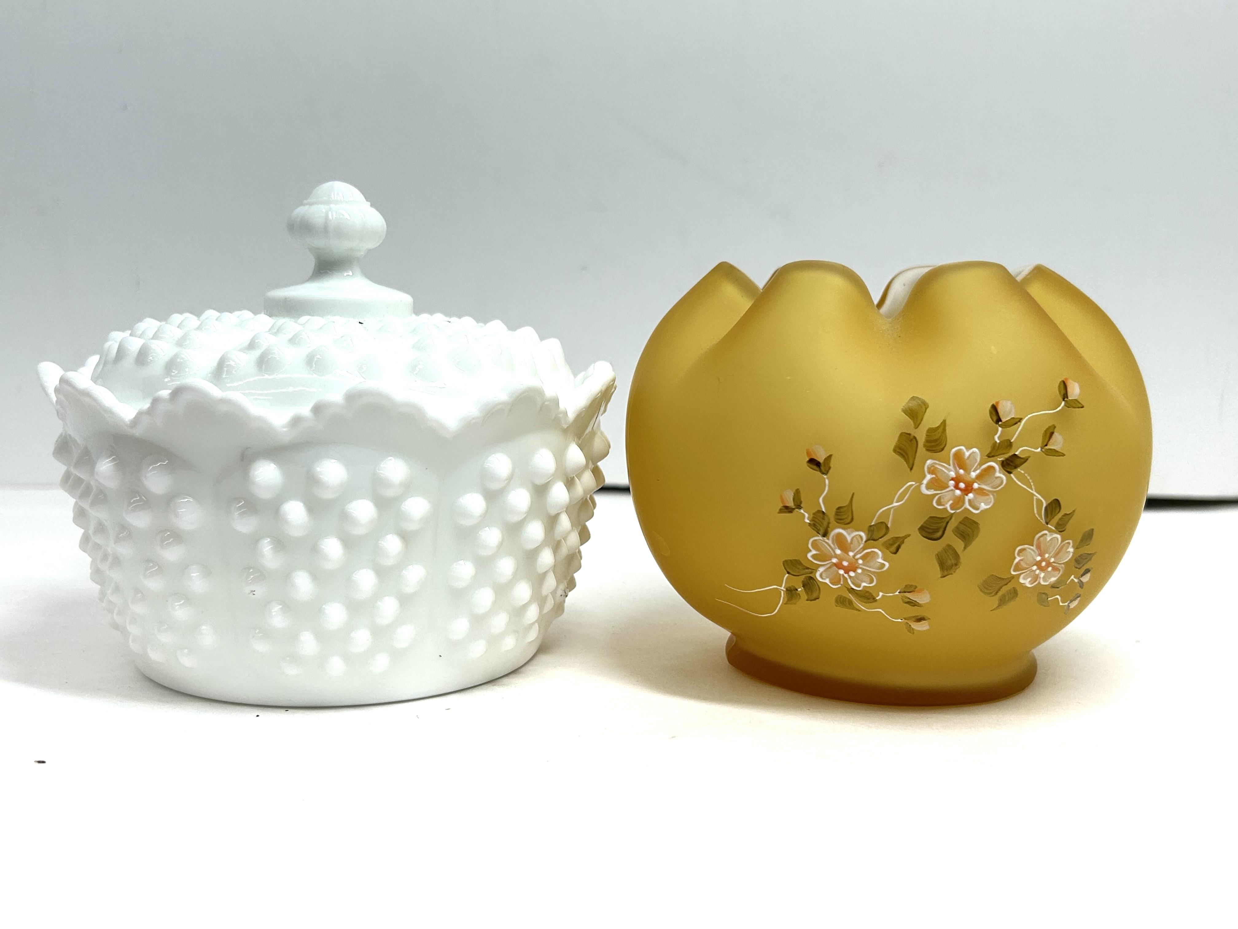 TWO FENTON ART GLASS BOWLS