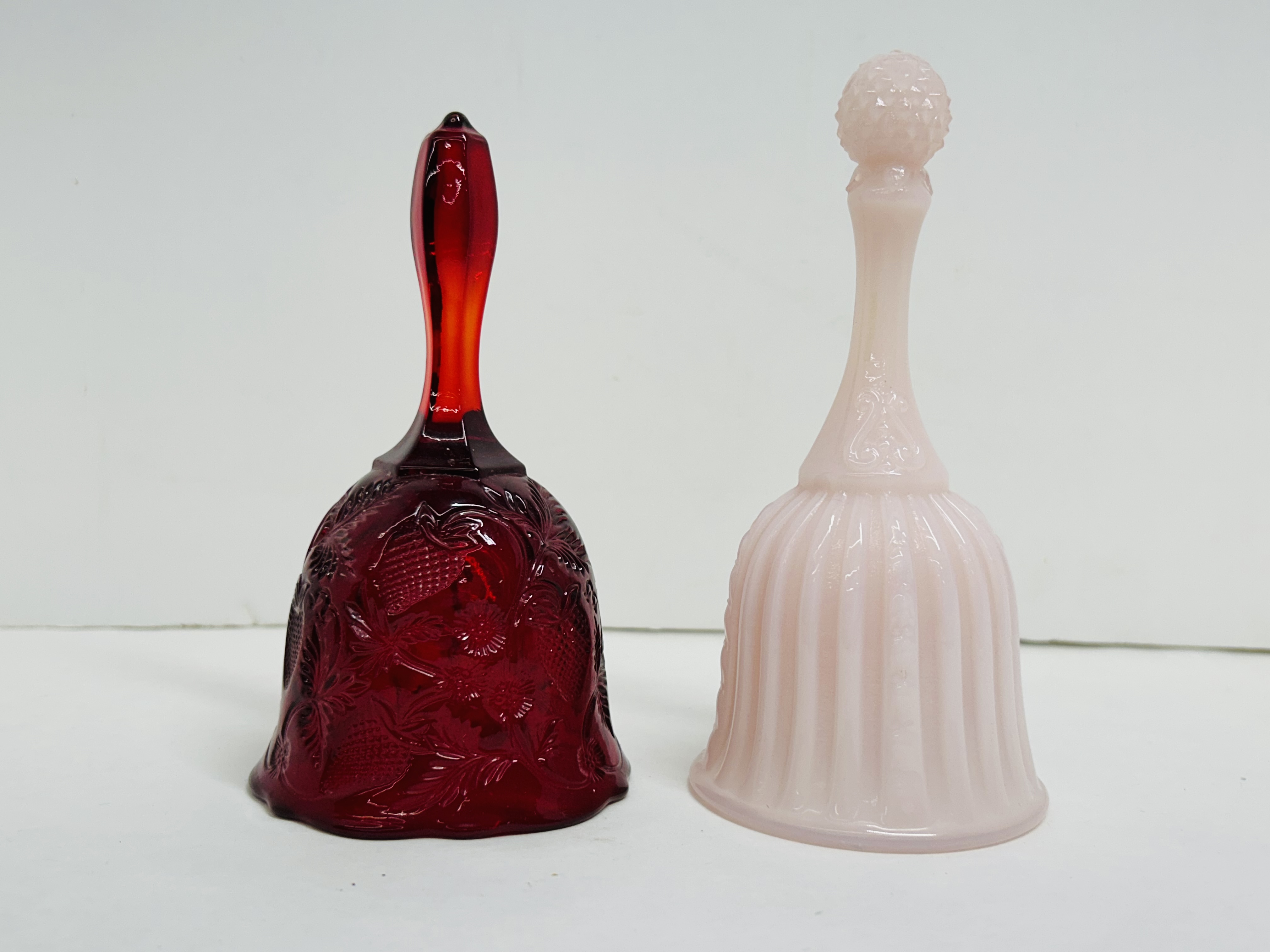 TWO FENTON GLASS BELLS