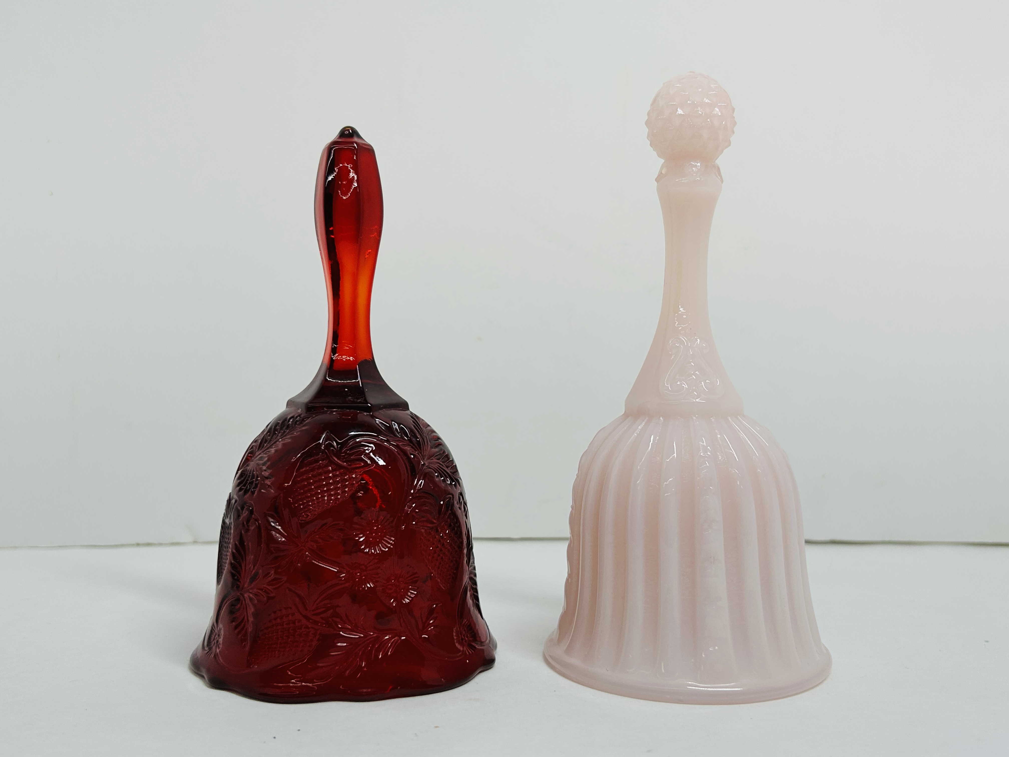 TWO FENTON GLASS BELLS