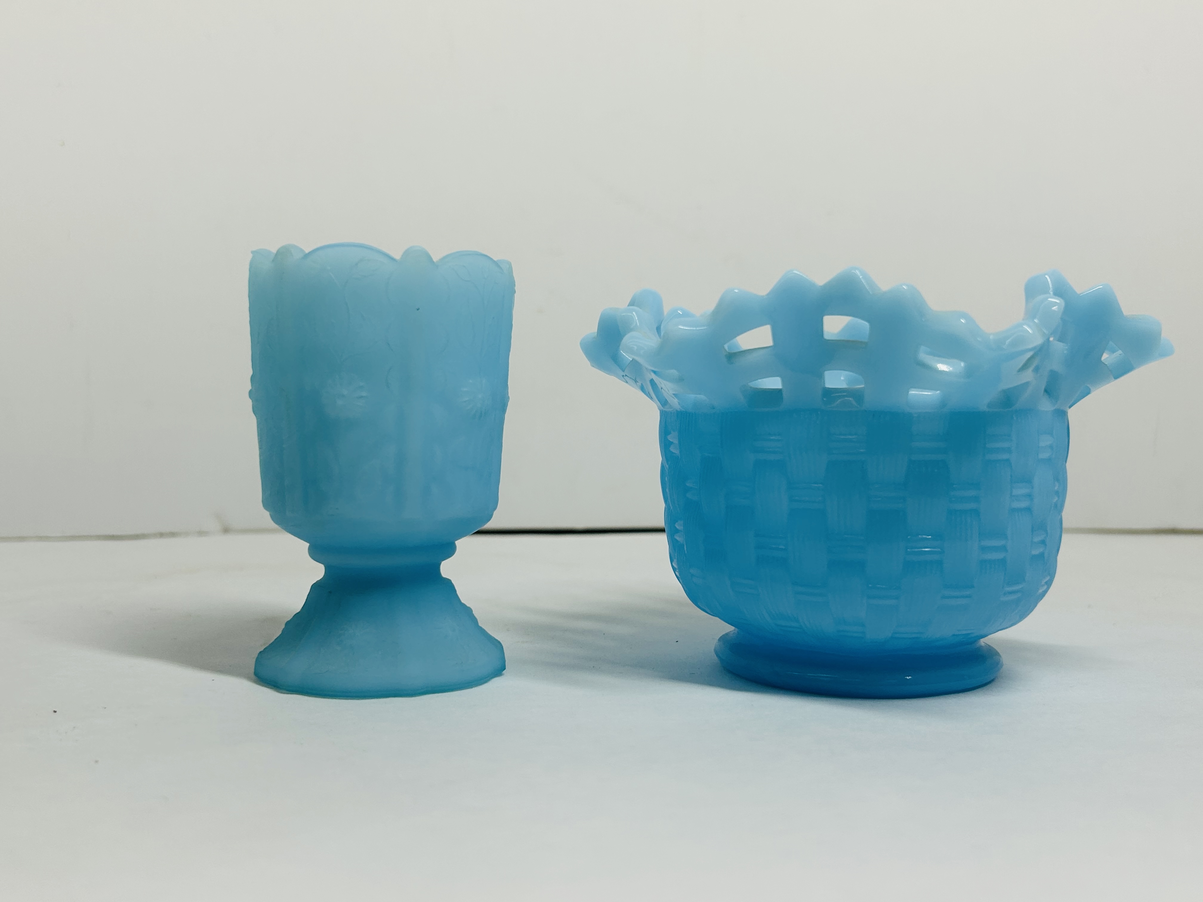 FENTON BLUE GLASS ITEMS, 20TH CENTURY