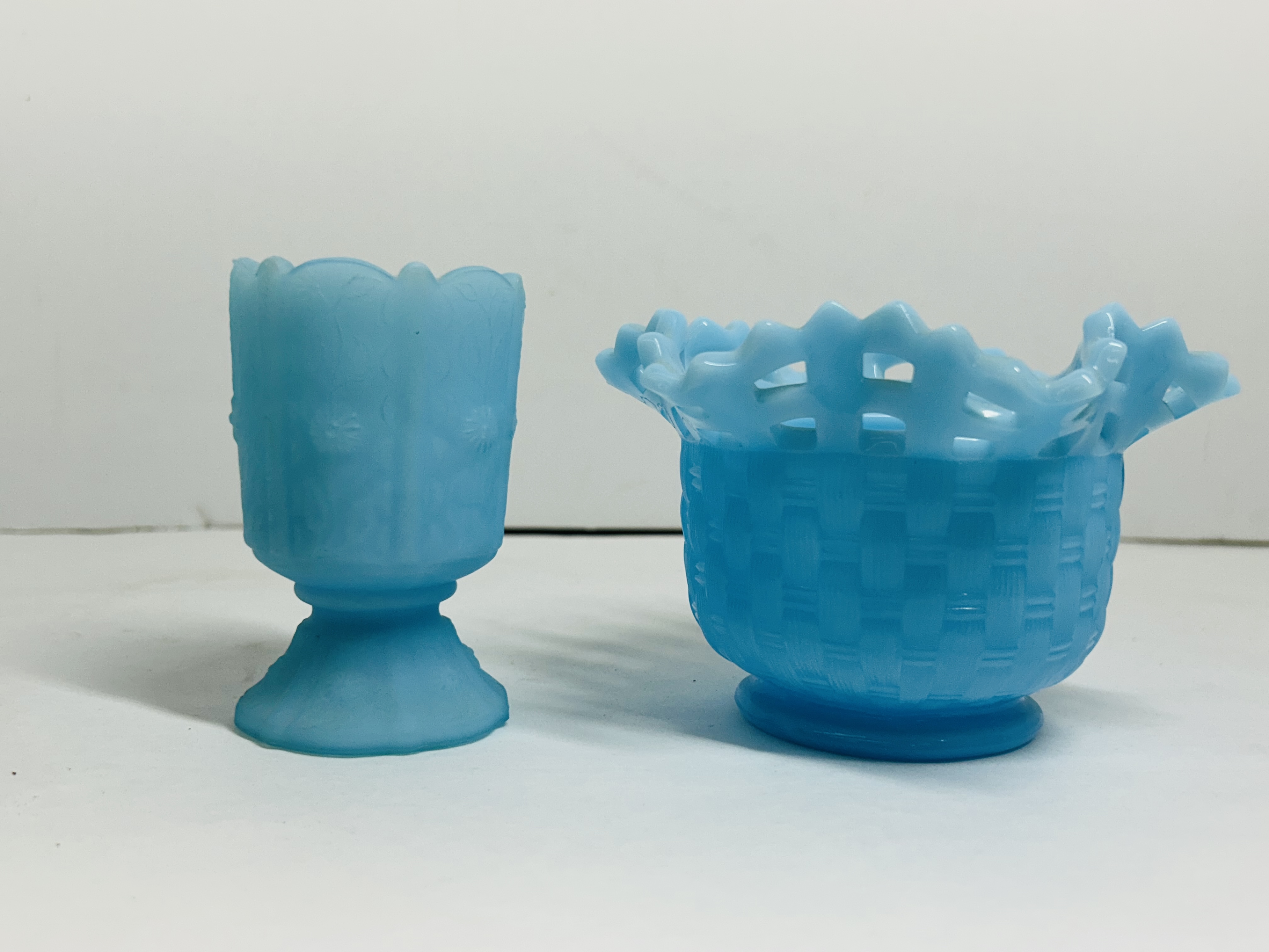 FENTON BLUE GLASS ITEMS, 20TH CENTURY