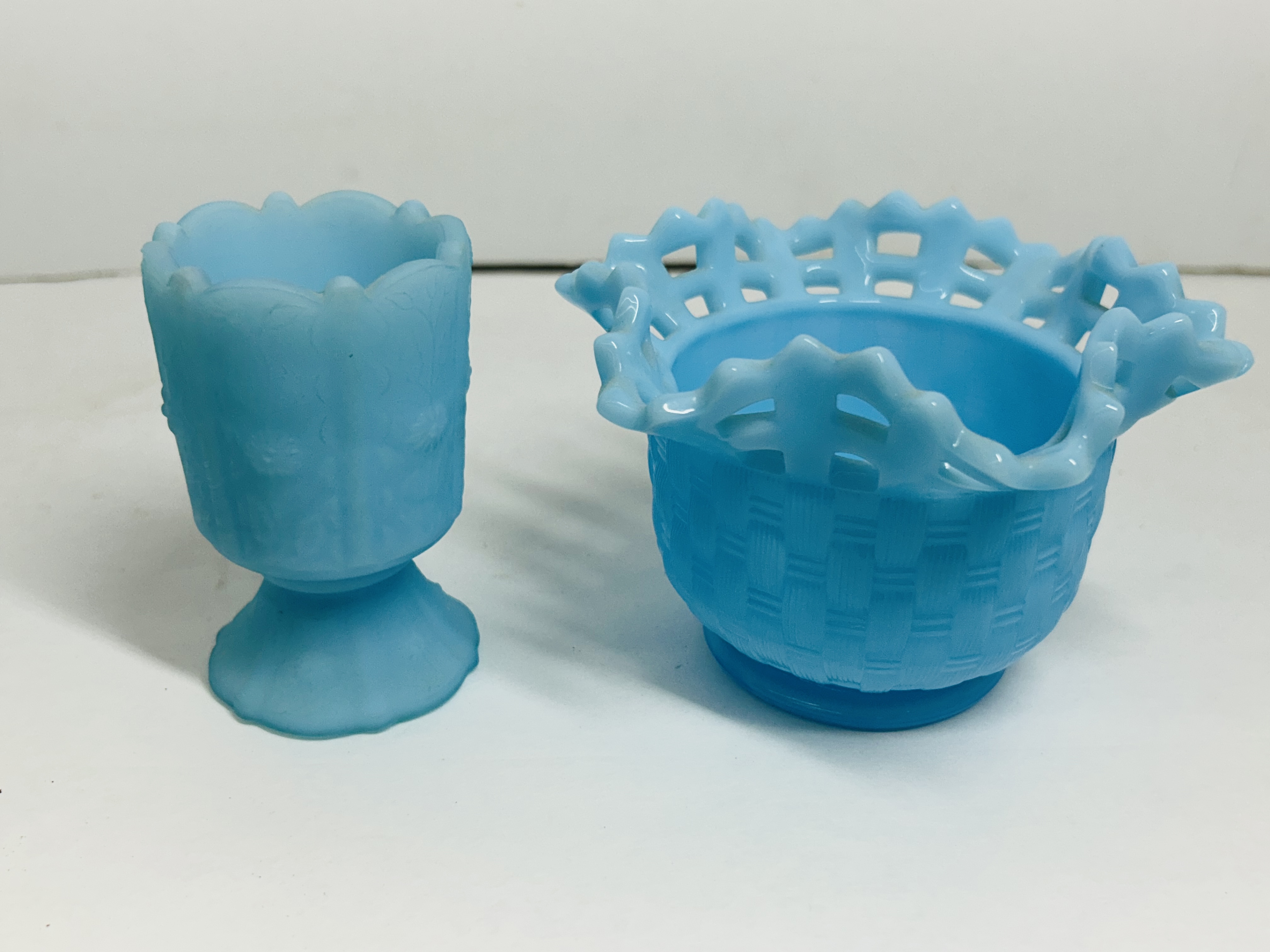 FENTON BLUE GLASS ITEMS, 20TH CENTURY