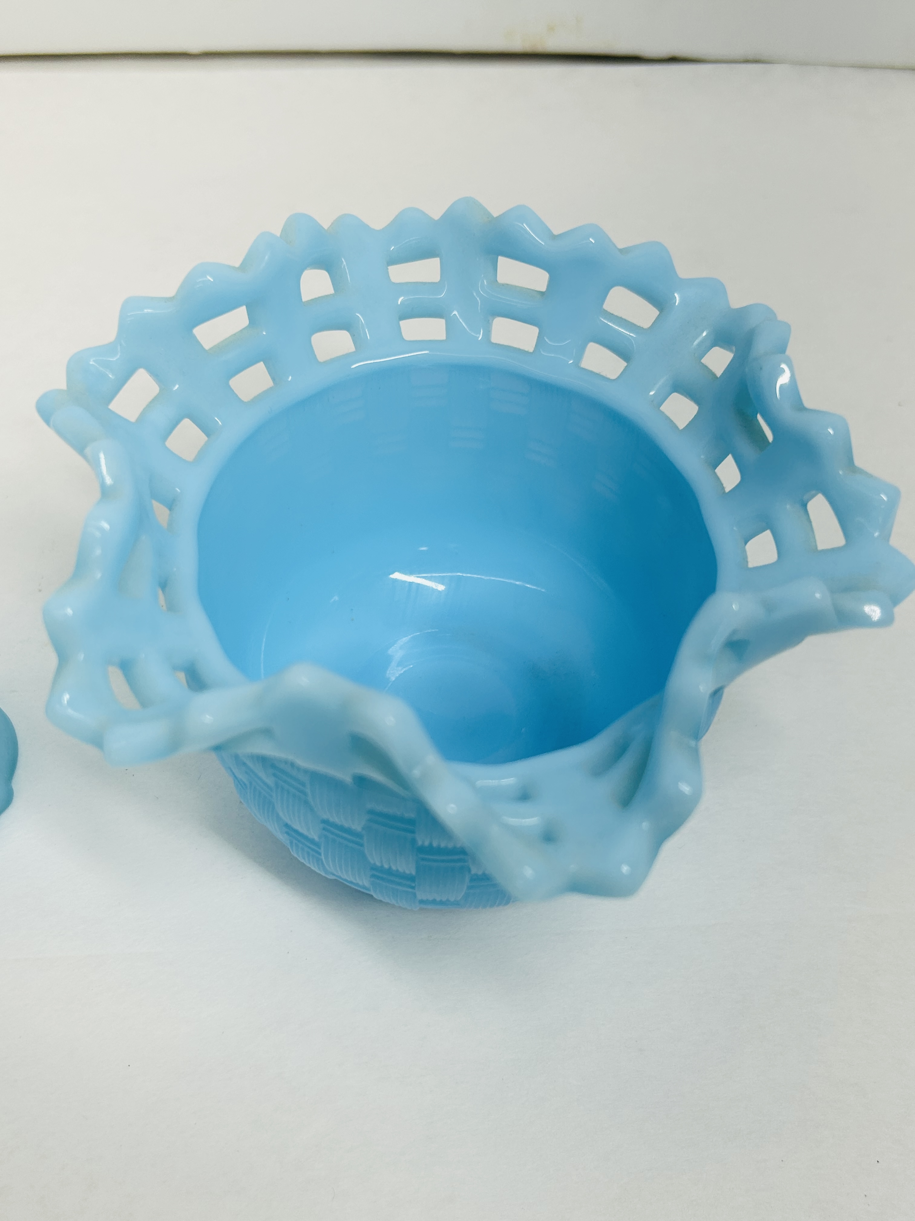 FENTON BLUE GLASS ITEMS, 20TH CENTURY