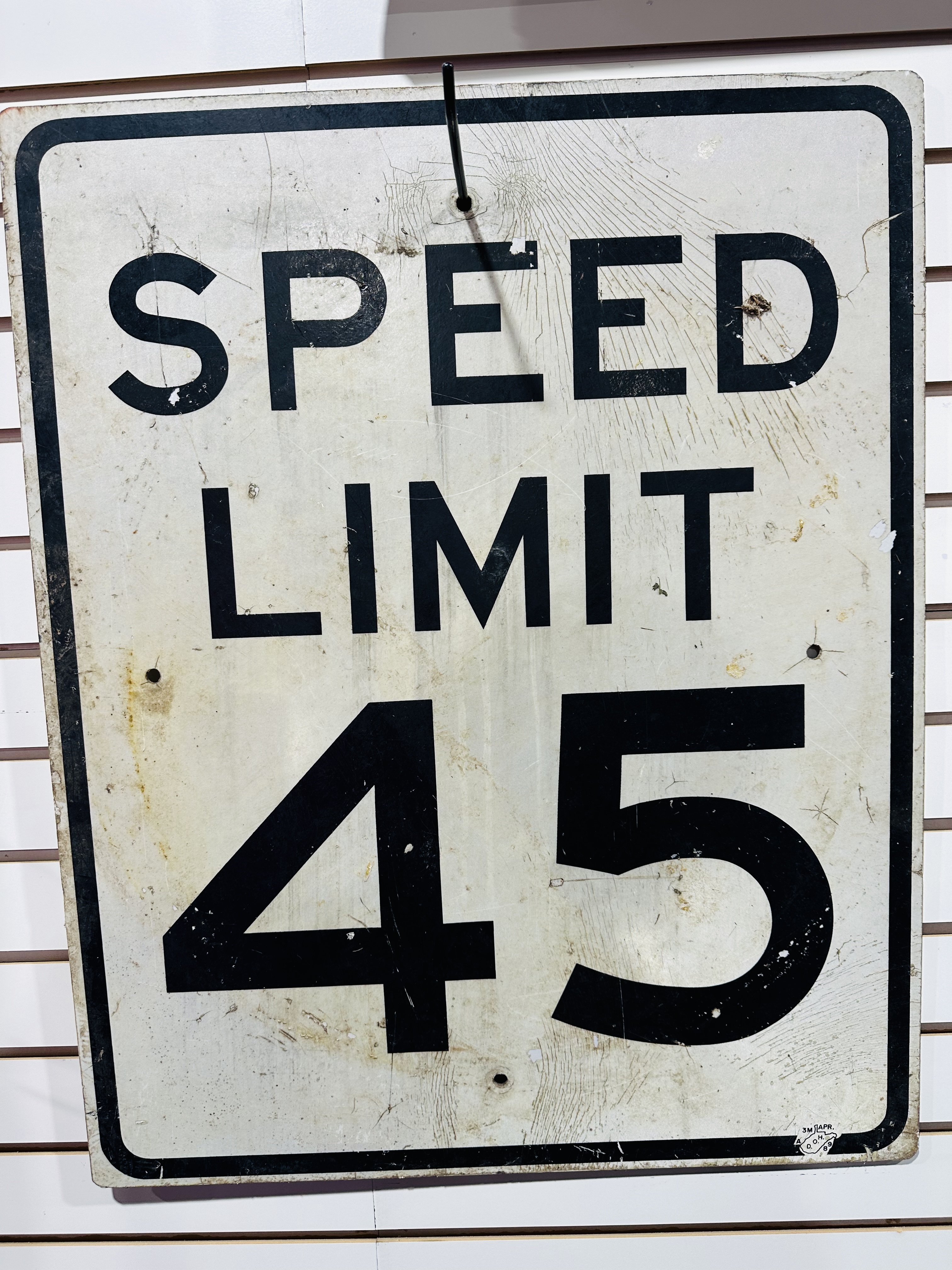 WEST VIRGINIA D.O.H. ALUMINUM SIGN, 1989