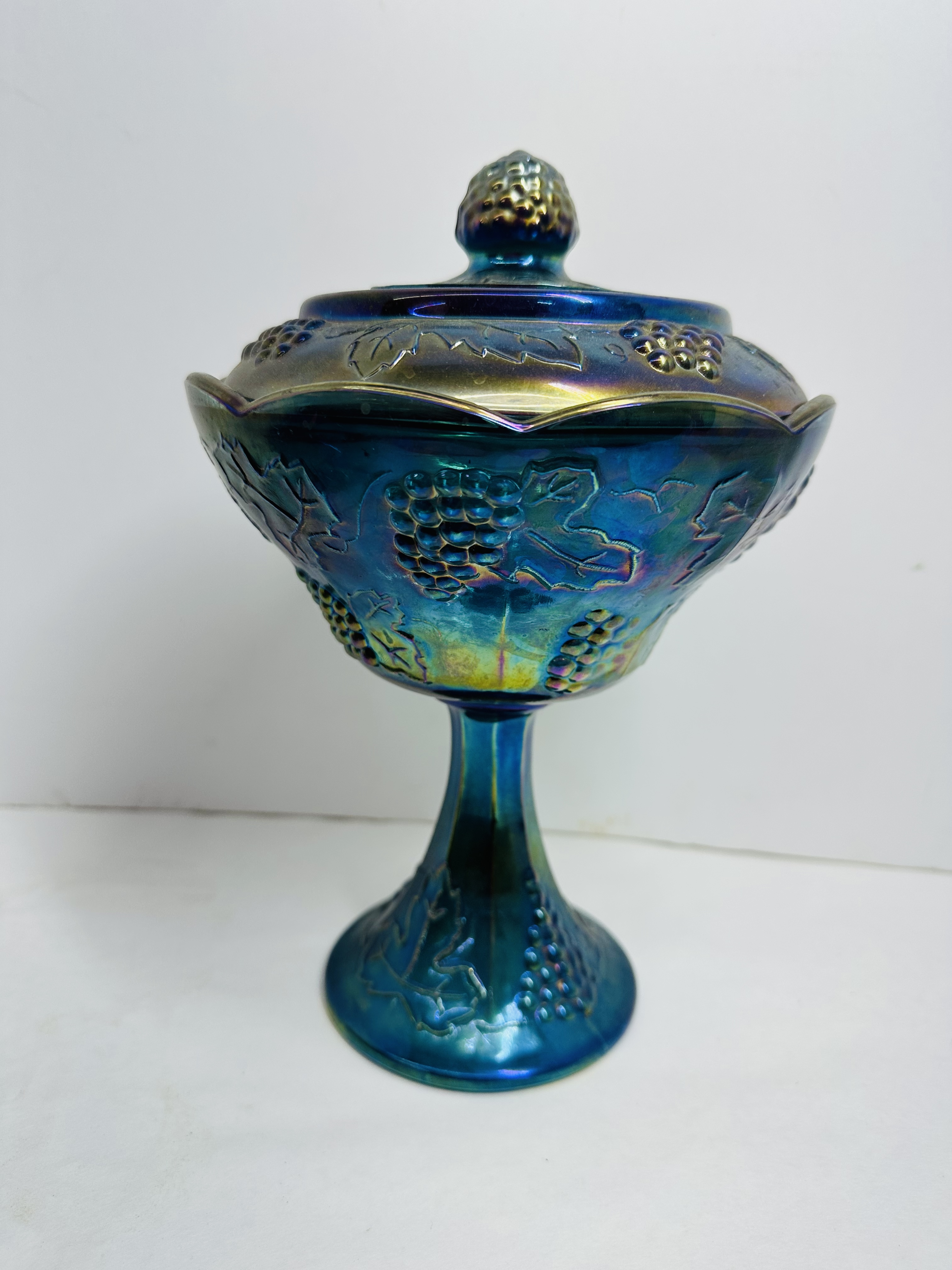 THREE CARNIVAL GLASS BOWLS, C.1970