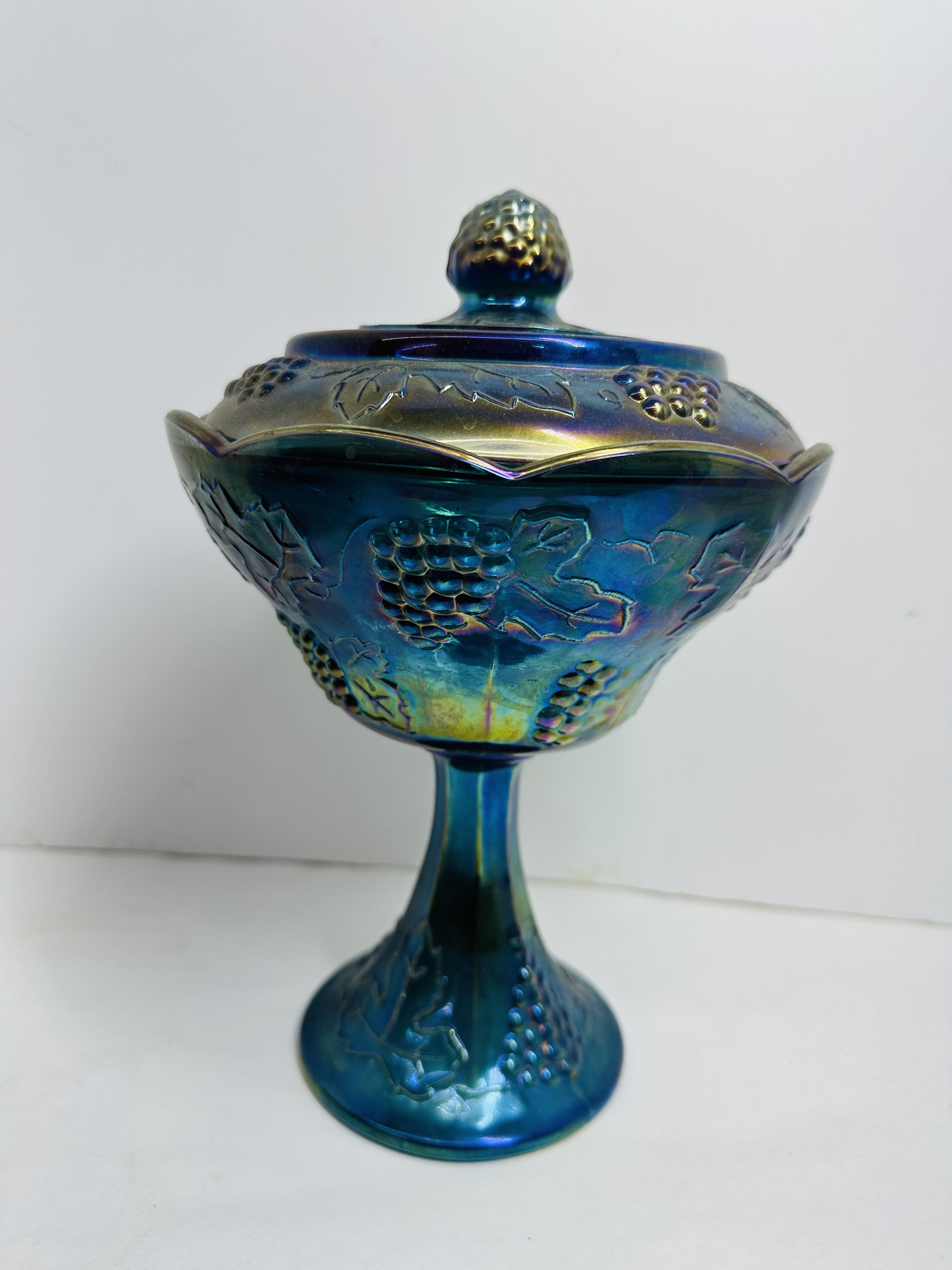 THREE CARNIVAL GLASS BOWLS, C.1970