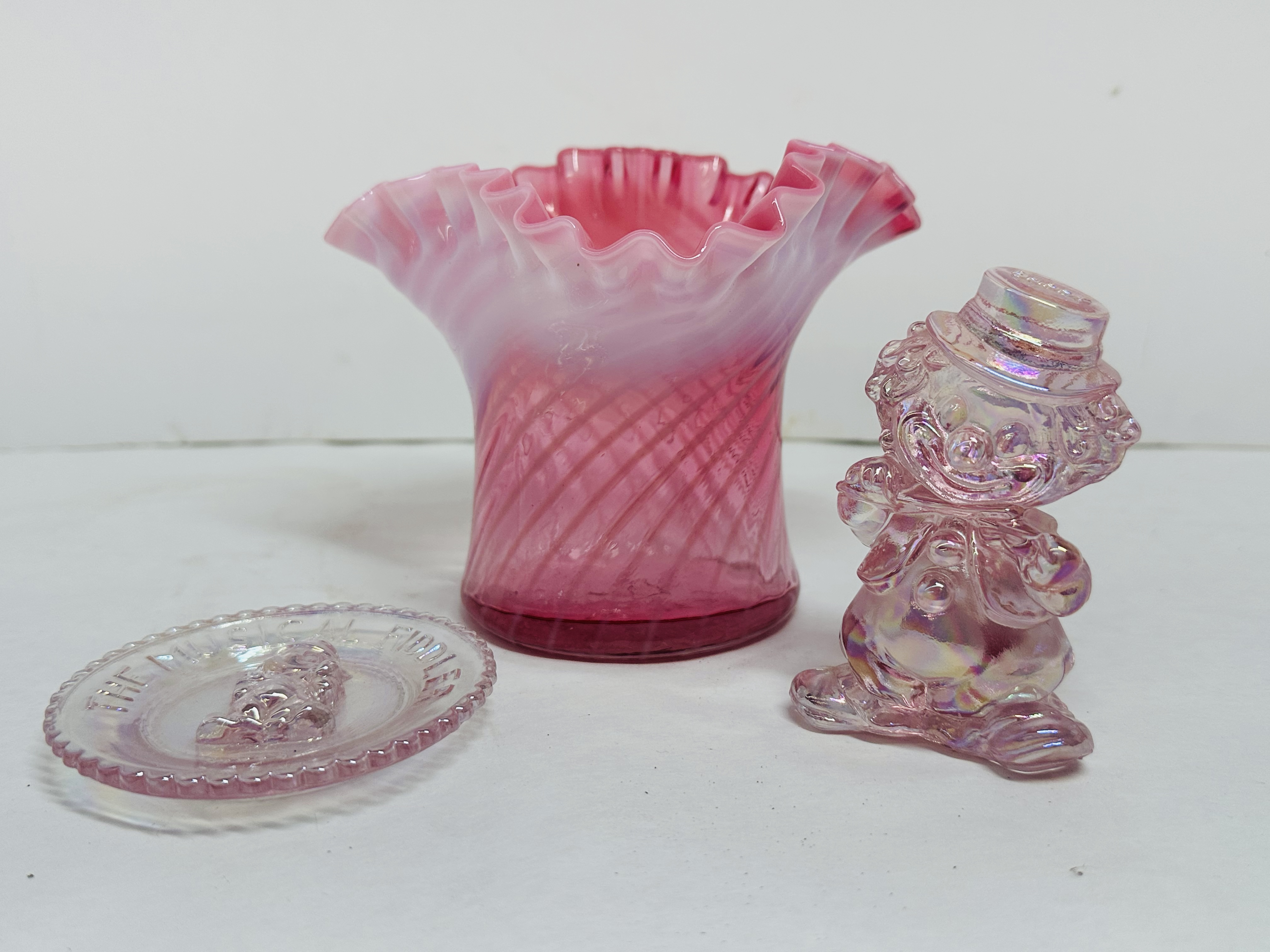 FENTON AND MOSSER PINK GLASS