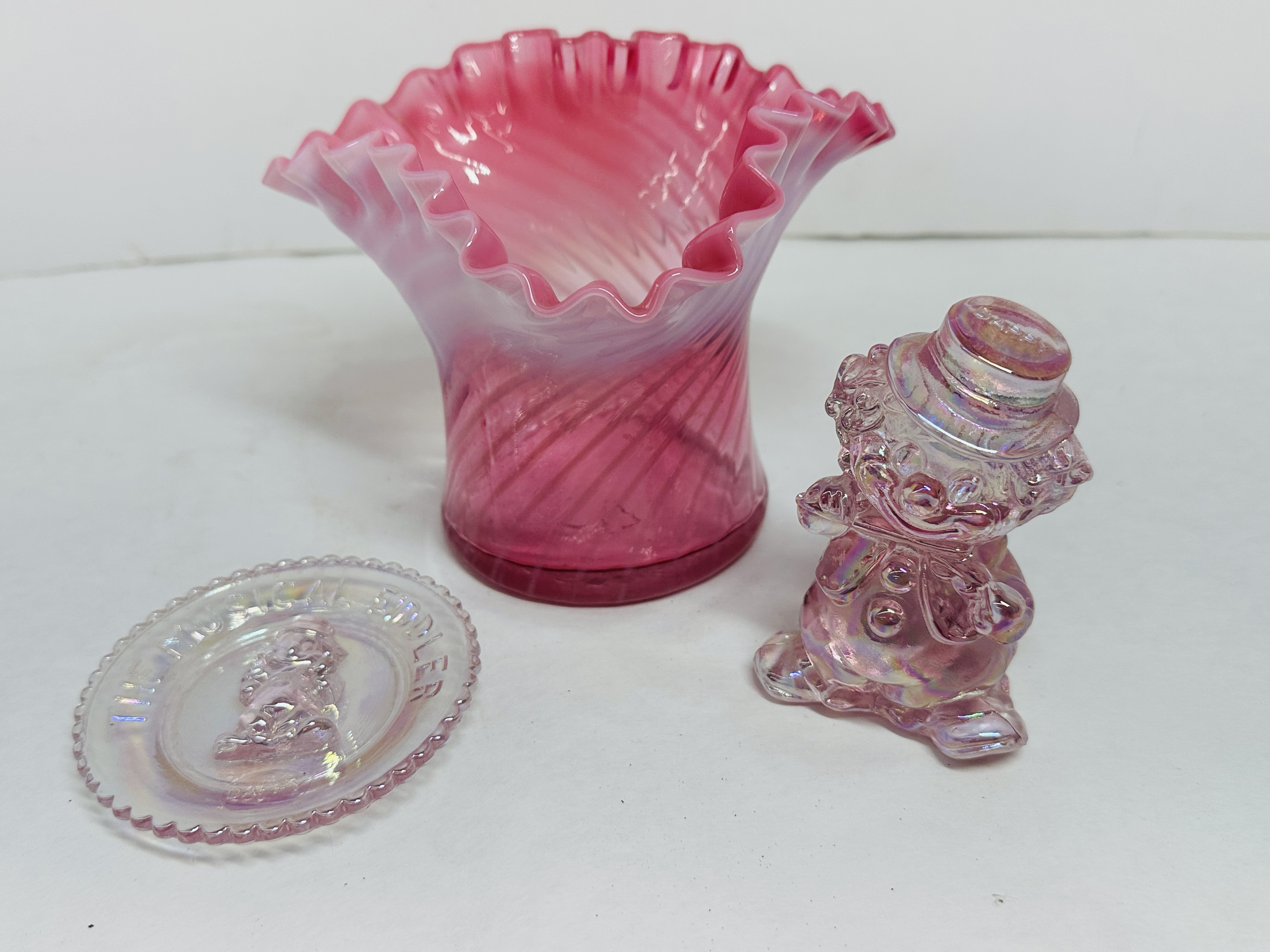 FENTON AND MOSSER PINK GLASS