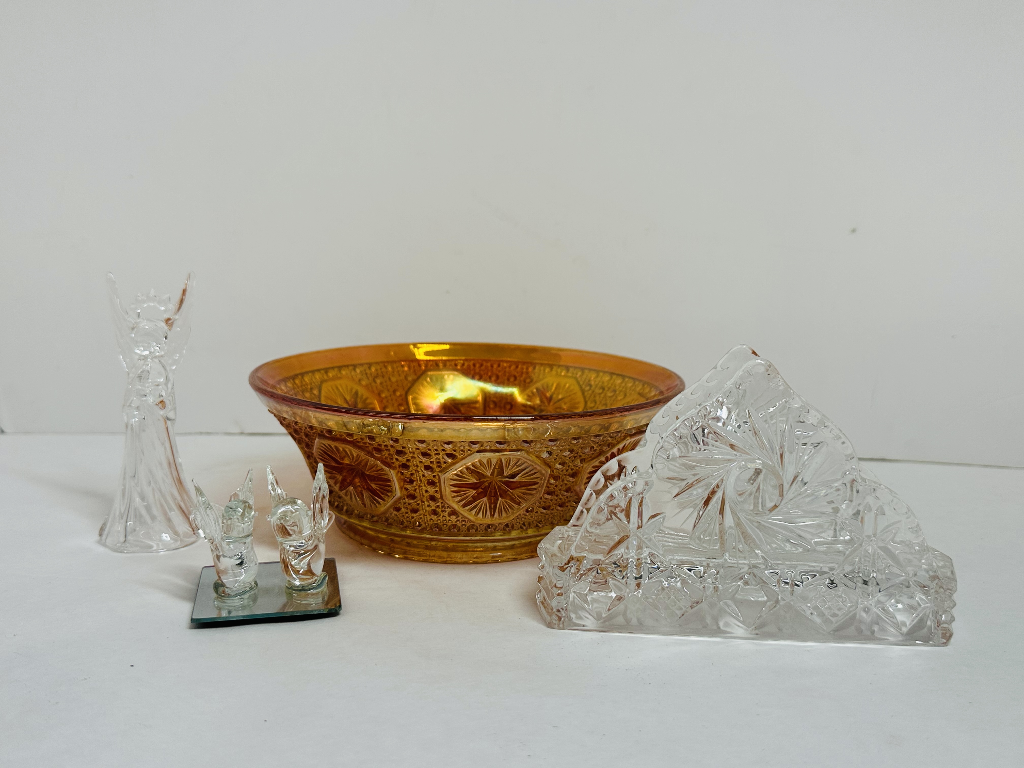 VINTAGE PRESSED DECORATIVE GLASSWARES