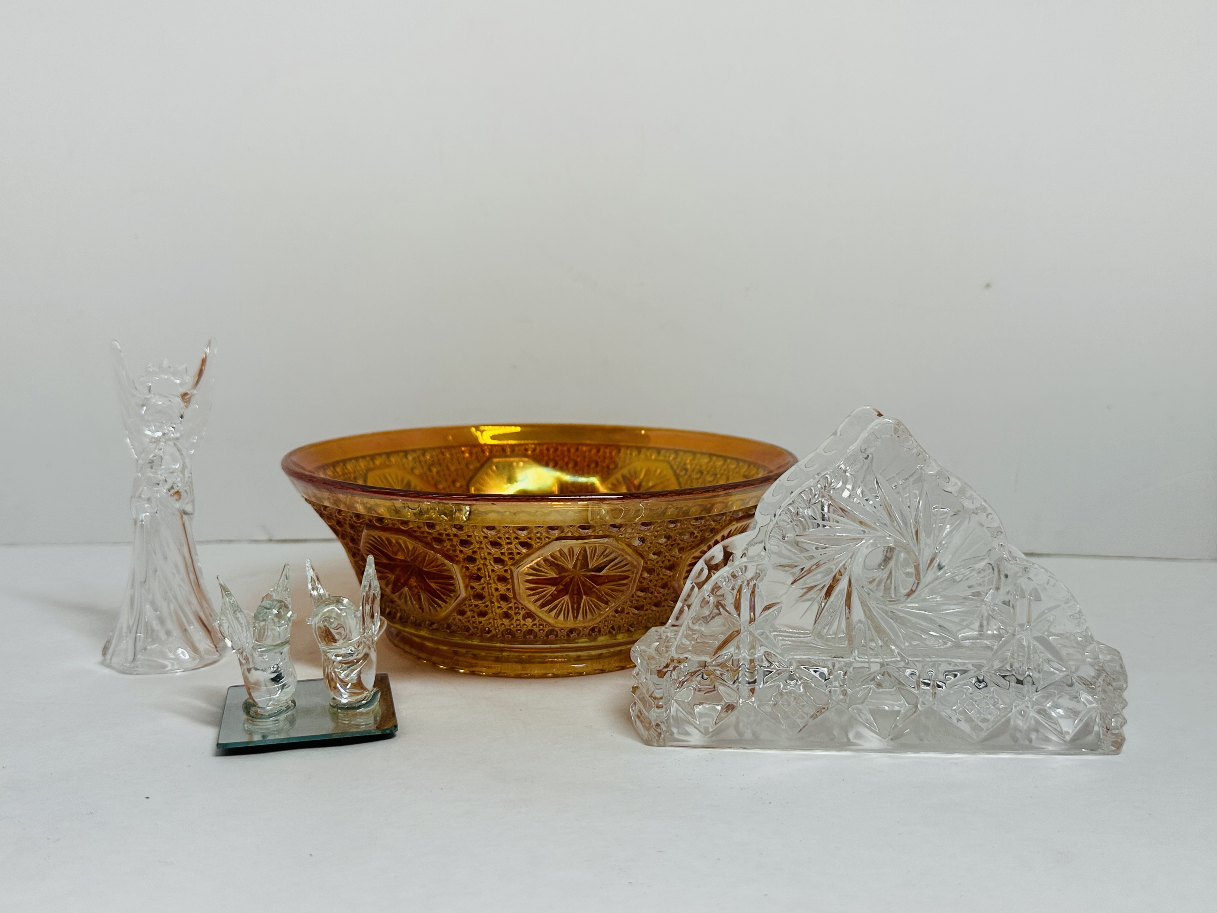 VINTAGE PRESSED DECORATIVE GLASSWARES