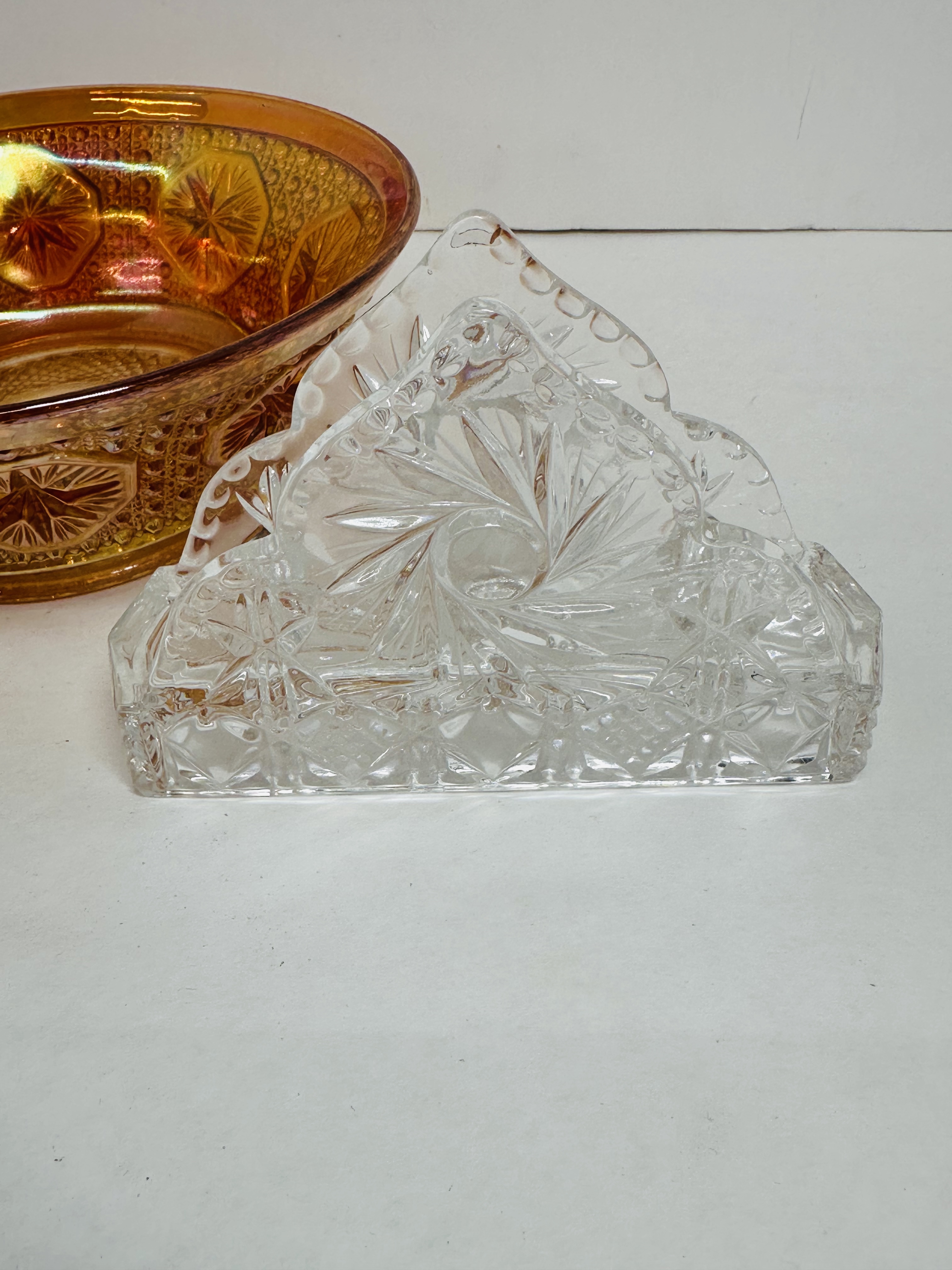 VINTAGE PRESSED DECORATIVE GLASSWARES