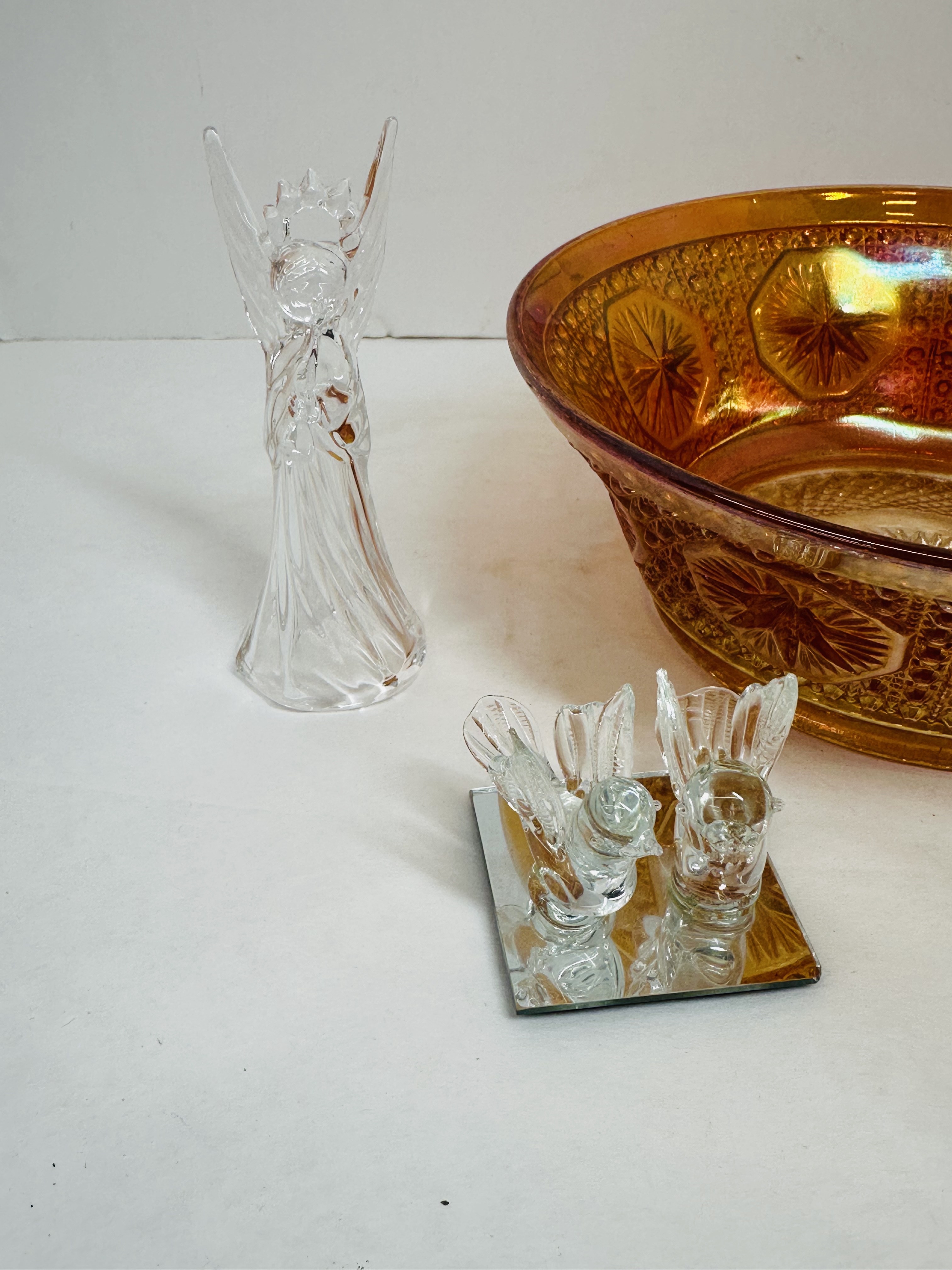 VINTAGE PRESSED DECORATIVE GLASSWARES