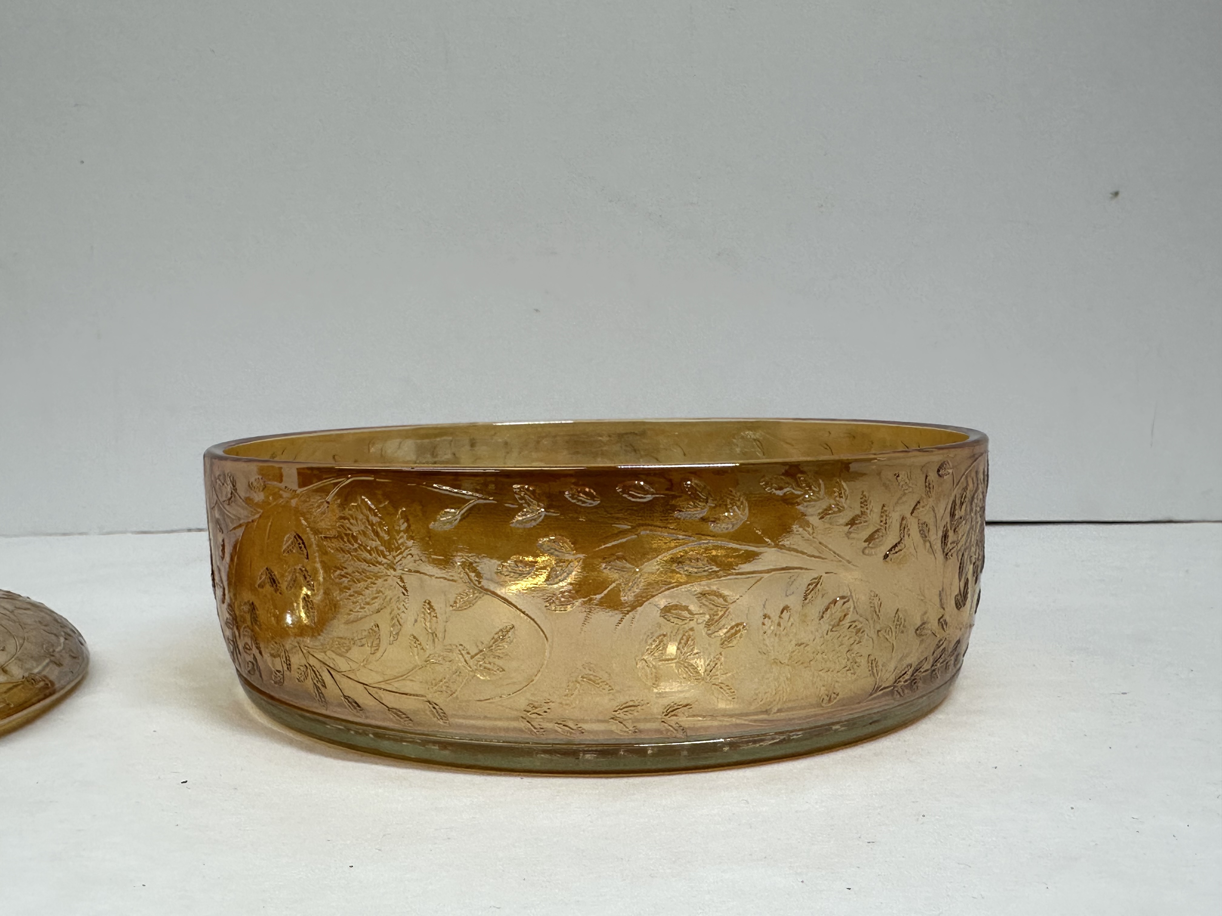 JEANNETTE FLORAGOLD GLASS DISH