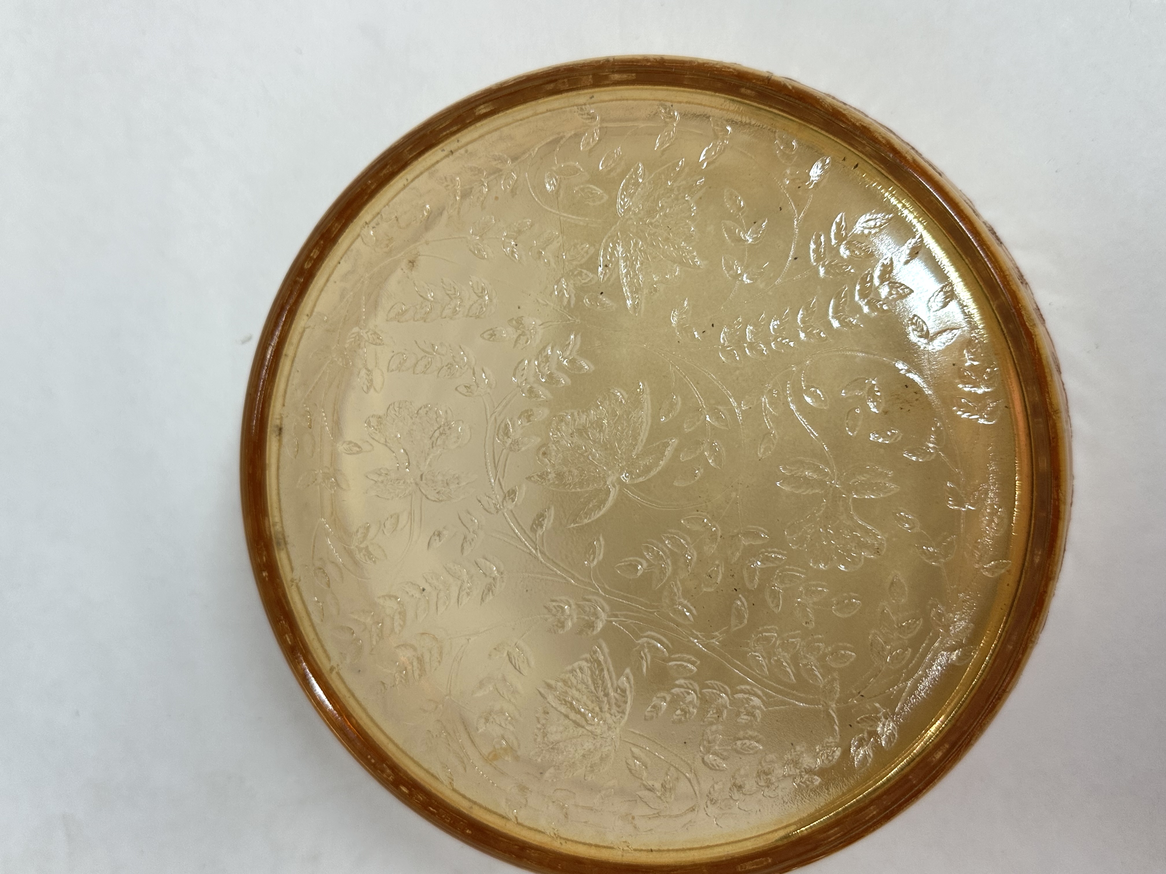 JEANNETTE FLORAGOLD GLASS DISH
