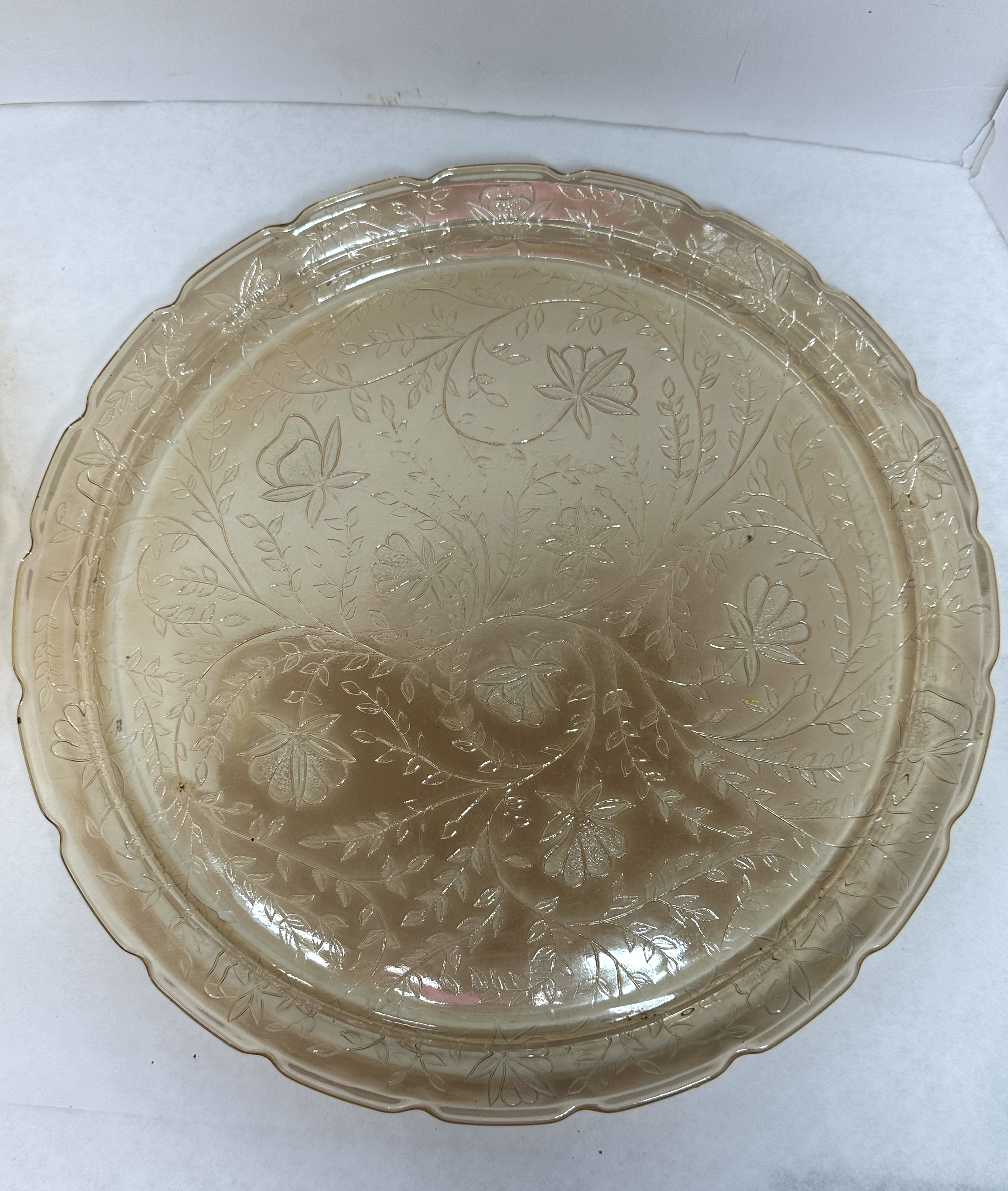 JEANNETTE FLORAGOLD IRIDESCENT GLASS DISHES