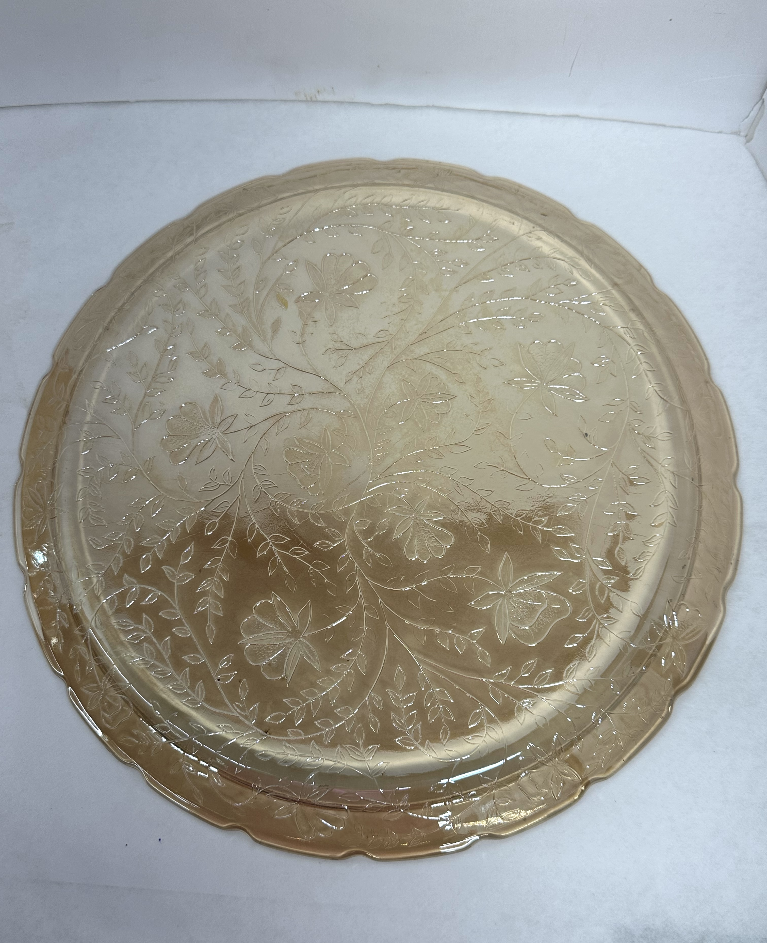 JEANNETTE FLORAGOLD IRIDESCENT GLASS DISHES