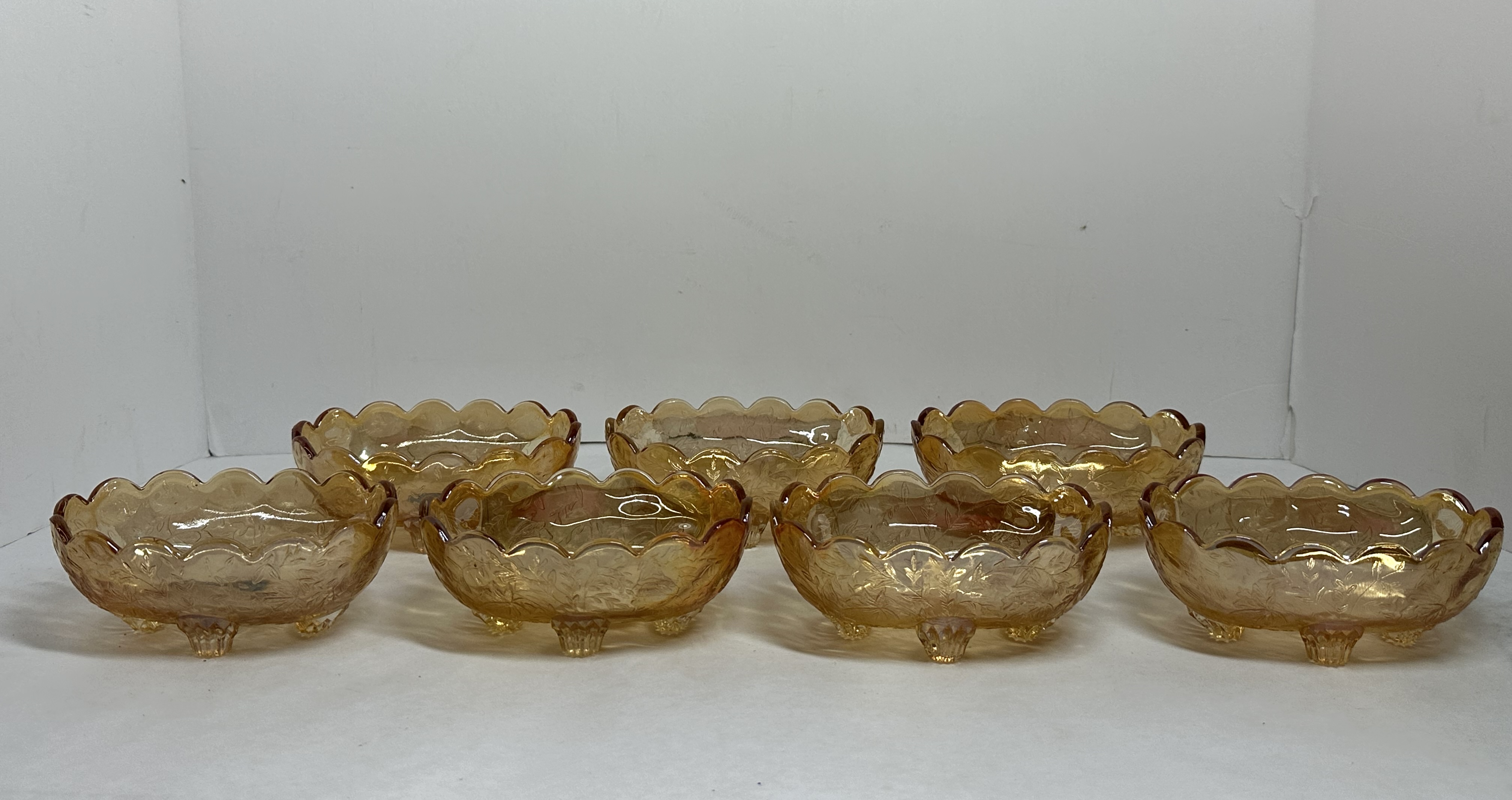 JEANNETTE LOUISA CARNIVAL GLASS BOWLS