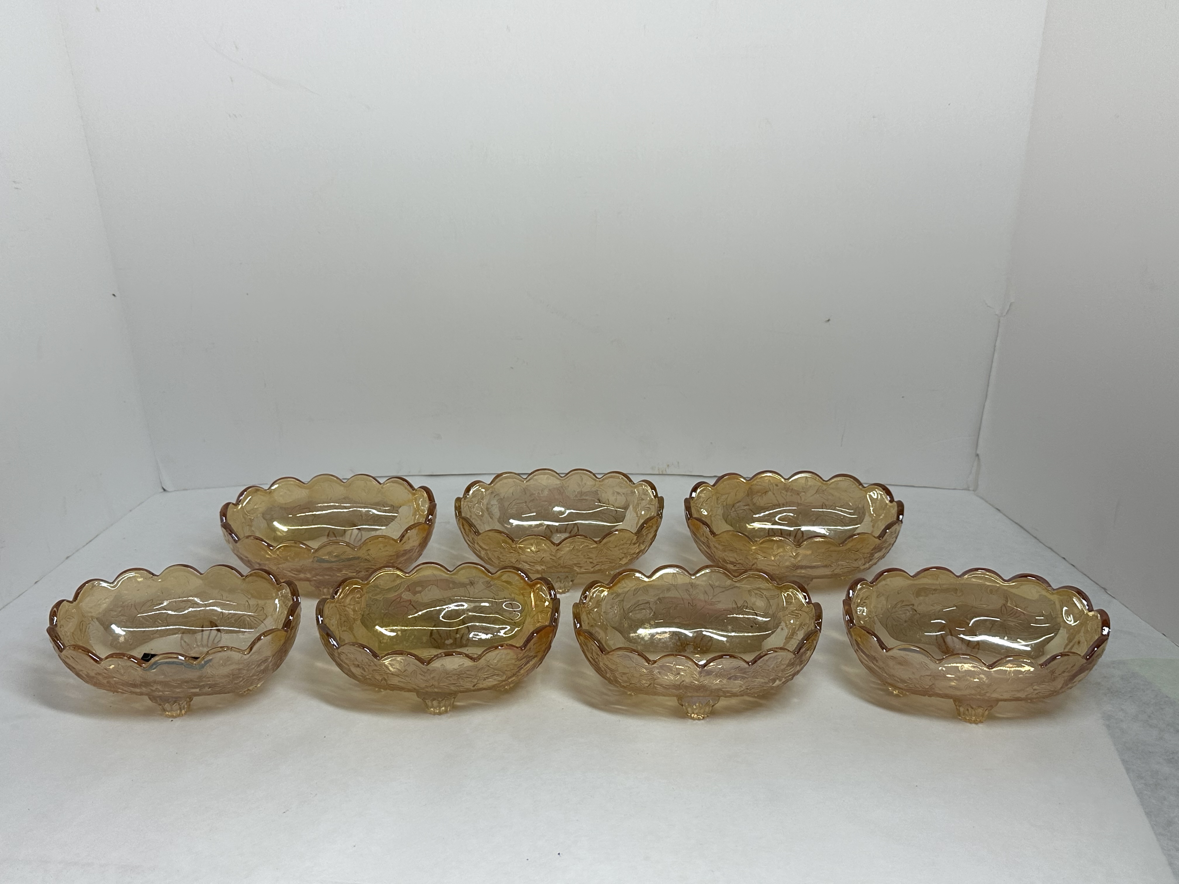 JEANNETTE LOUISA CARNIVAL GLASS BOWLS