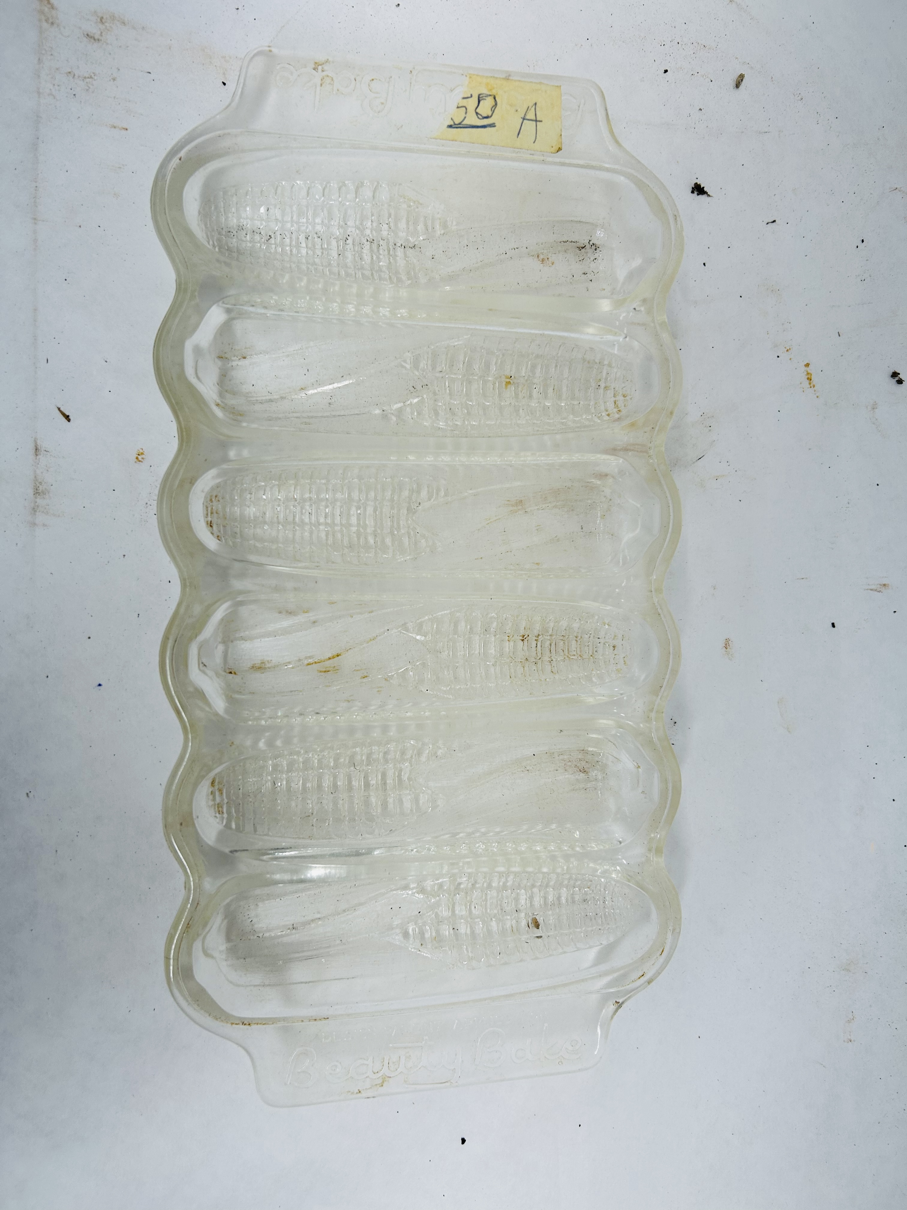 BEAUTYBAKE GLASS CORNBREAD PAN, C.1950
