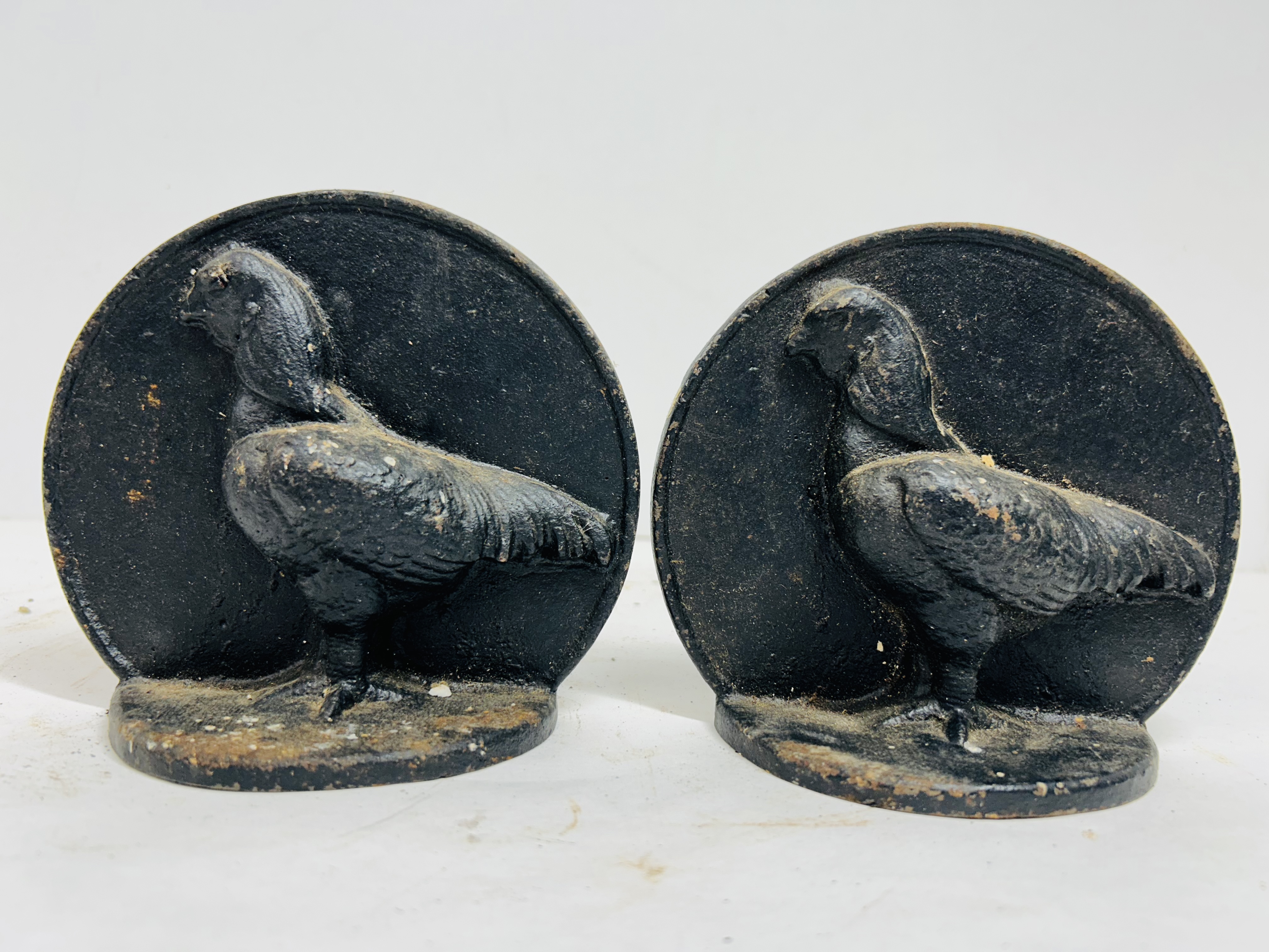 VIRGINIA METALCRAFTERS BIRD BOOKENDS, MID-20TH CENTURY