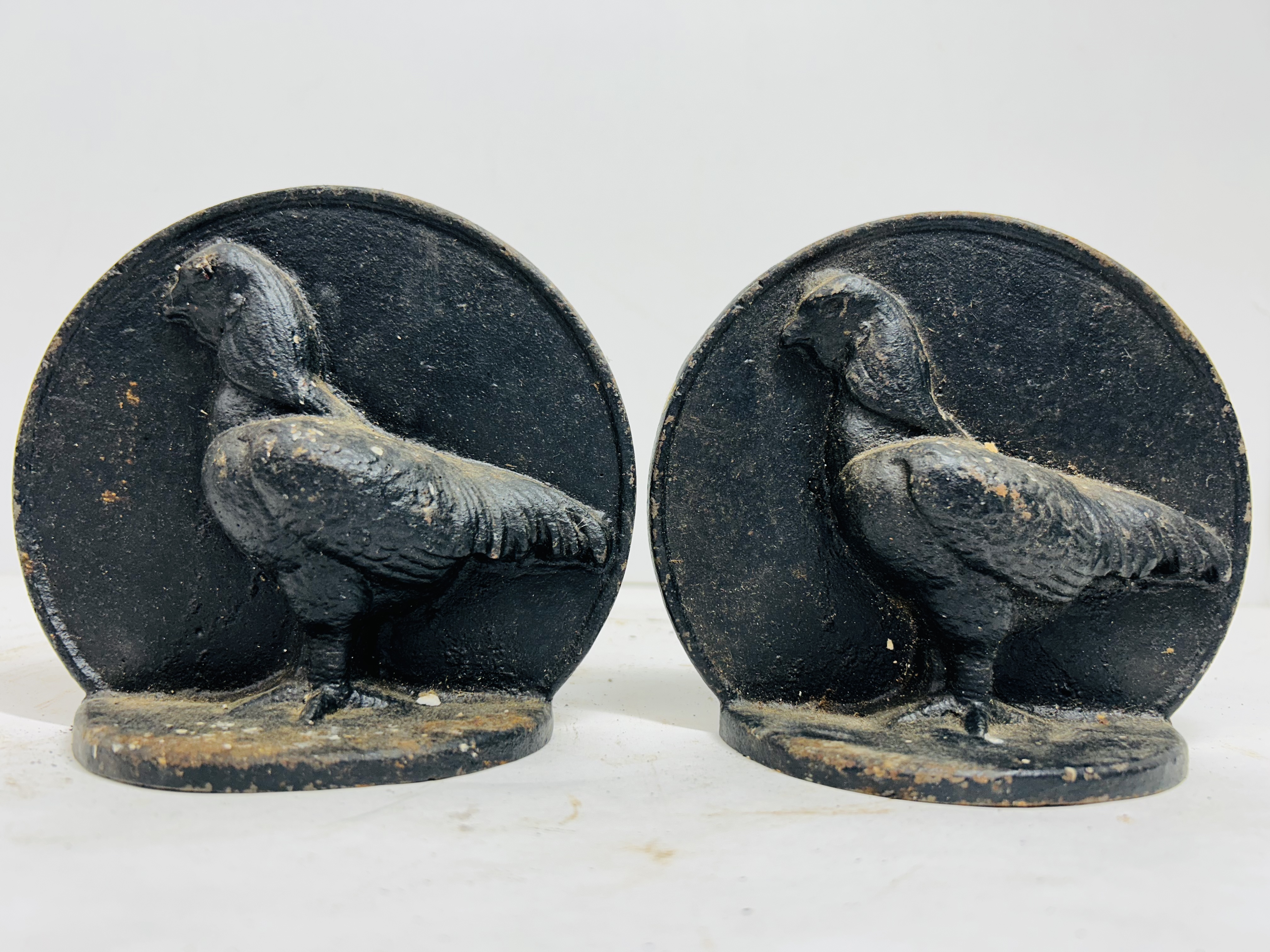 VIRGINIA METALCRAFTERS BIRD BOOKENDS, MID-20TH CENTURY