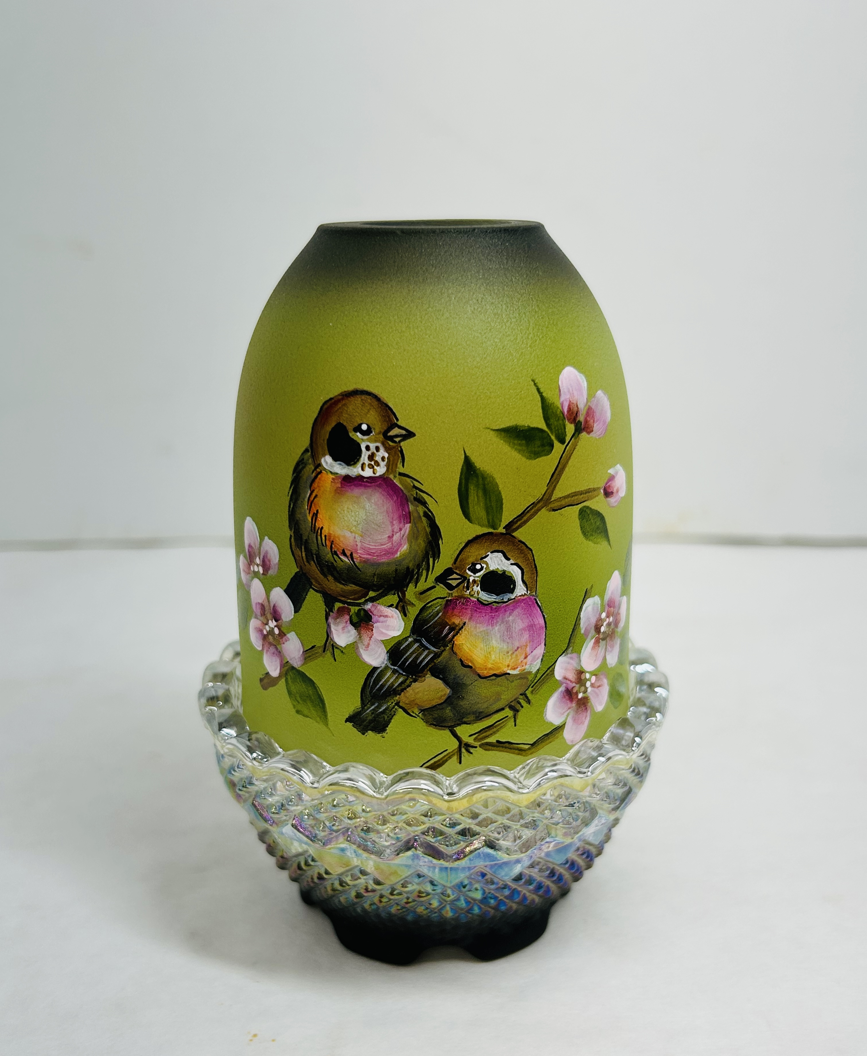 FENTON GLASS FAIRY LAMP, 2024