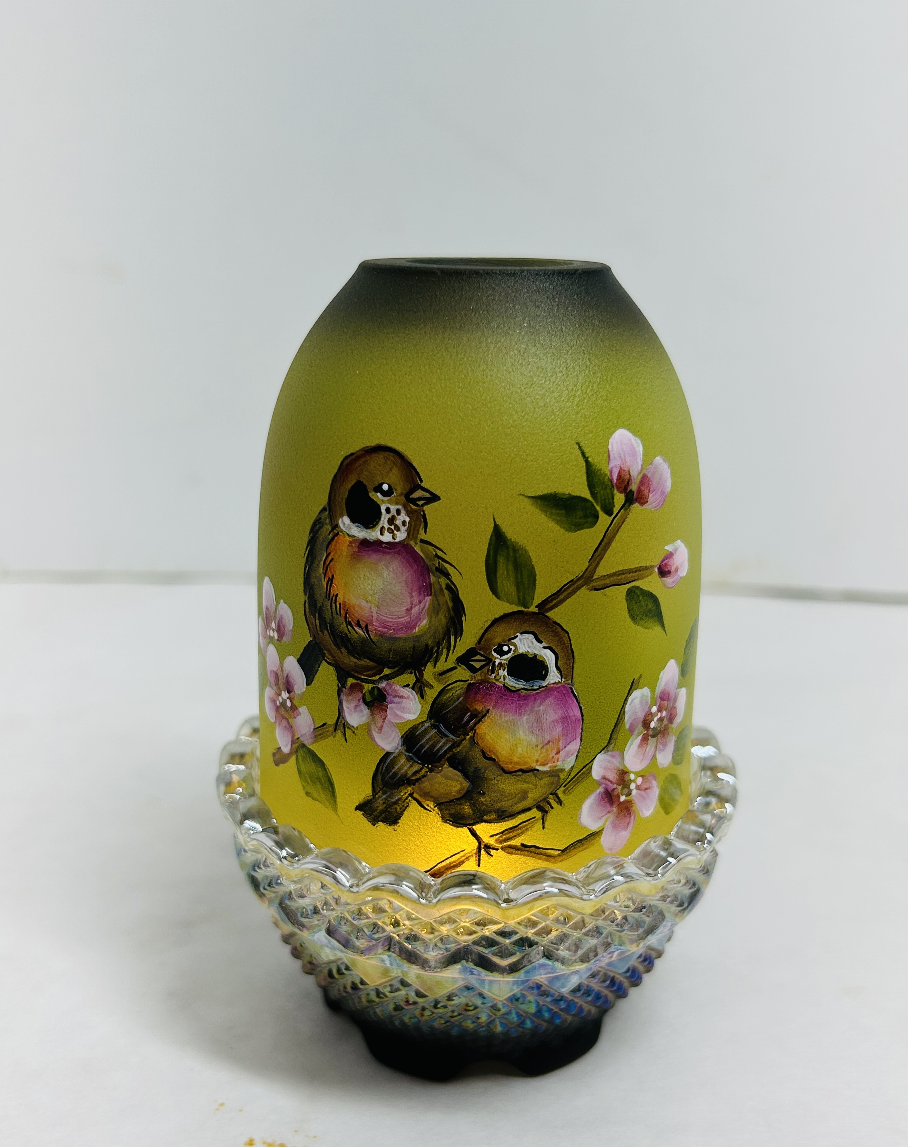 FENTON GLASS FAIRY LAMP, 2024
