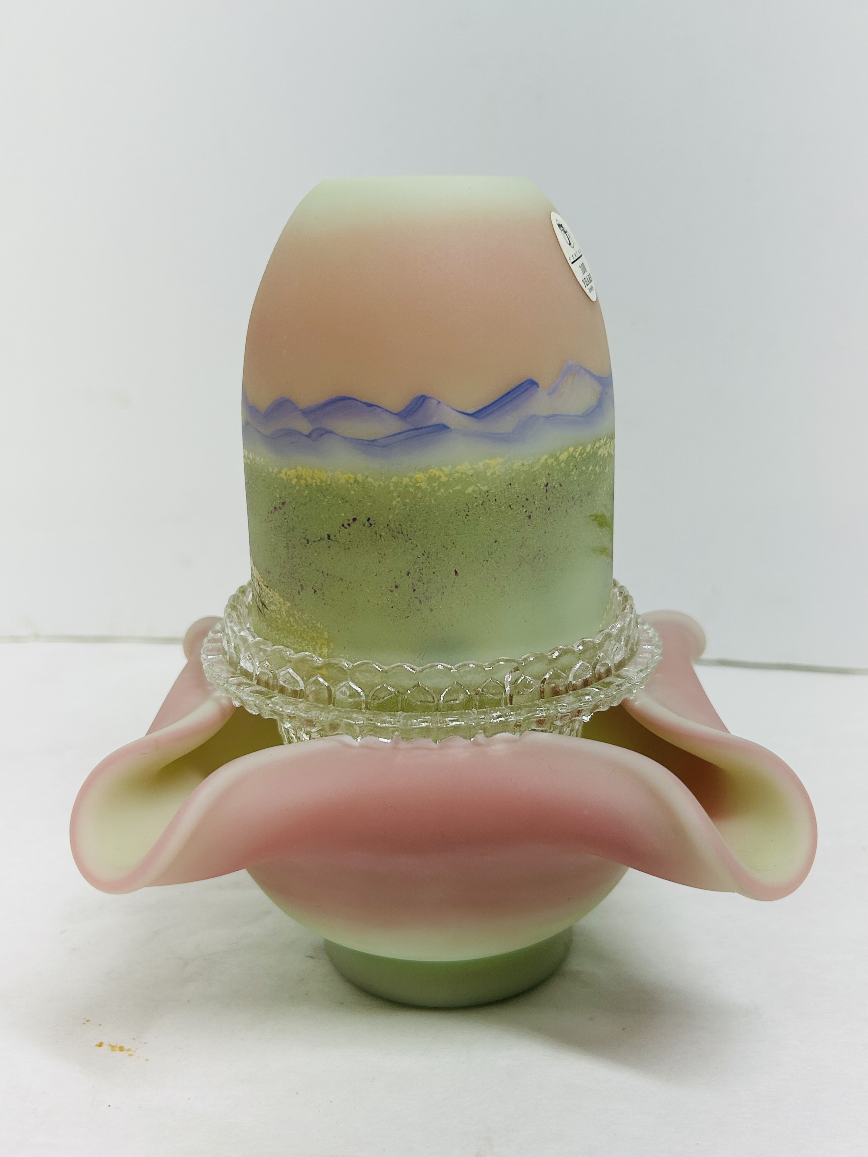 FENTON TUSCAN FIELDS FAIRY LAMP, 2005