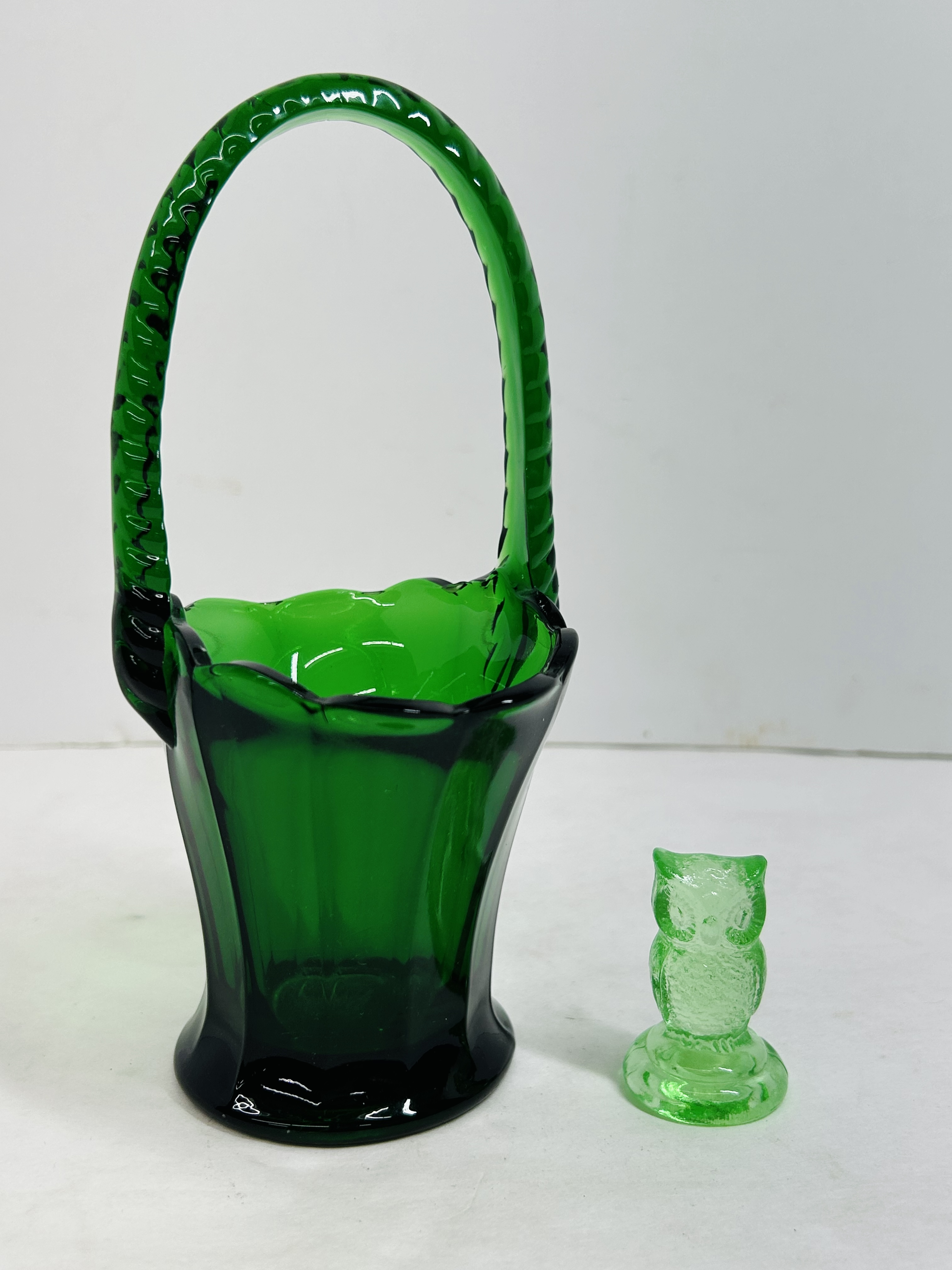 BOYD AND INDIANA GREEN GLASS, 1980S