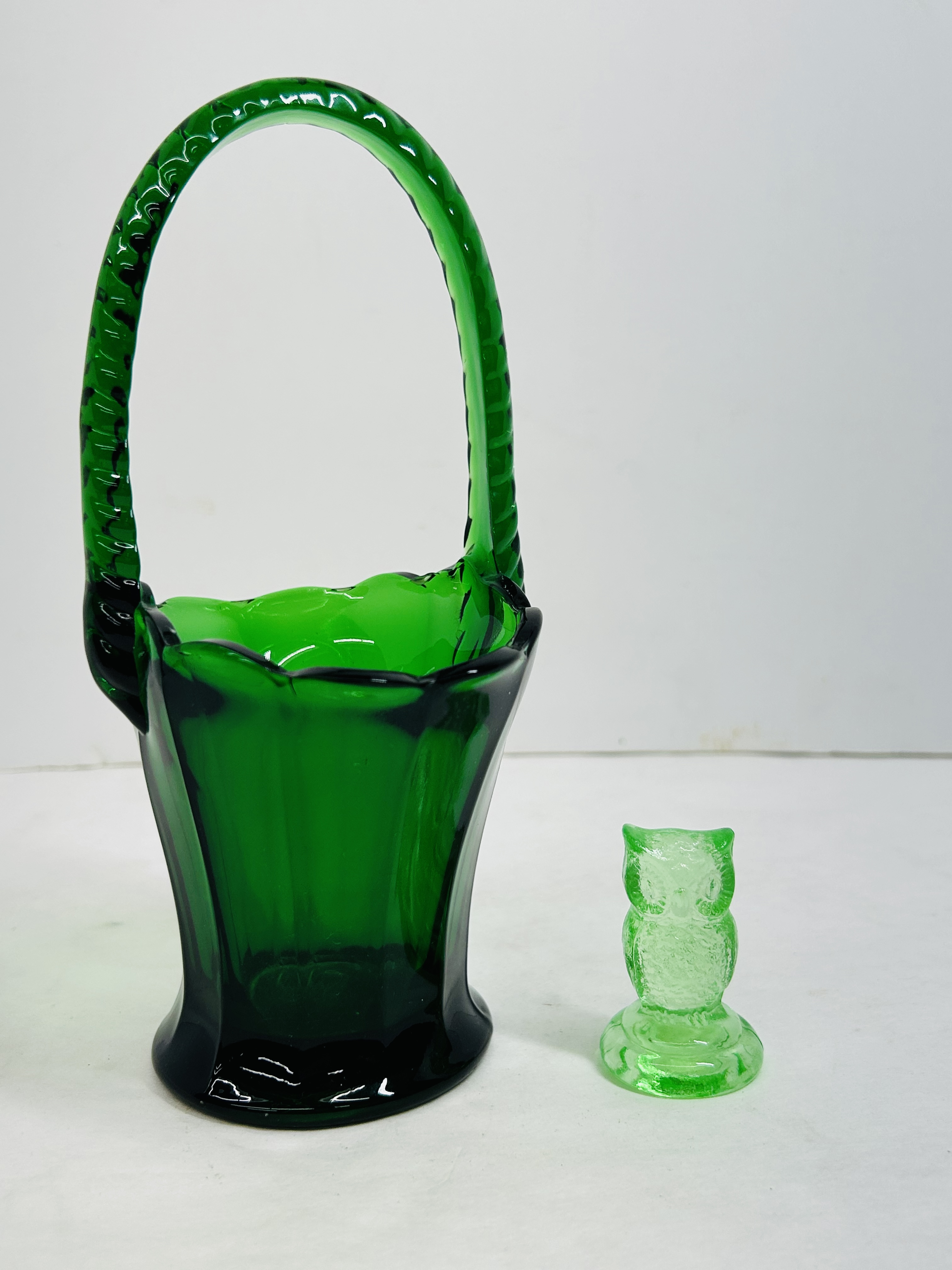 BOYD AND INDIANA GREEN GLASS, 1980S