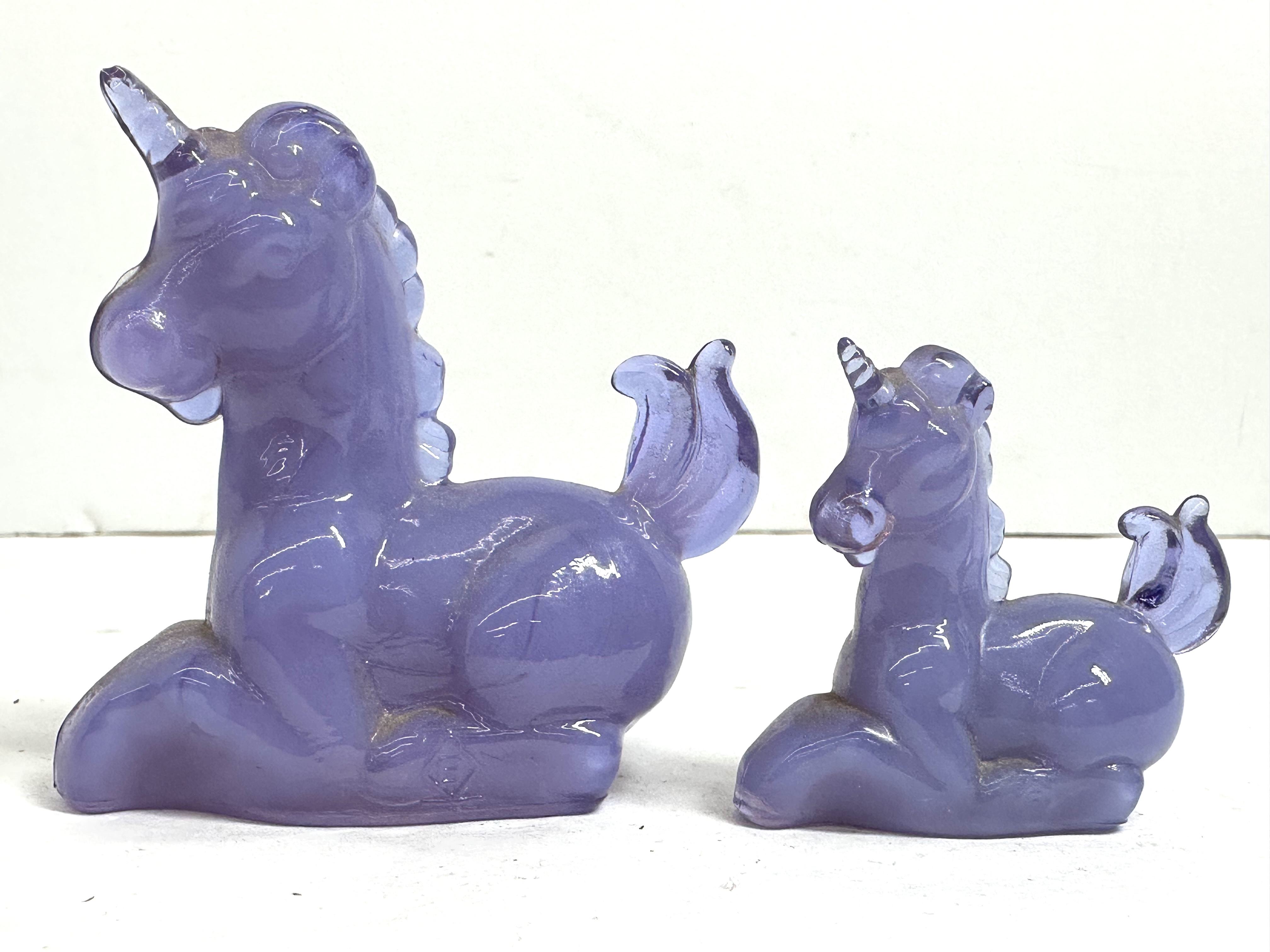 BOYD PURPLE GLASS UNICORNS