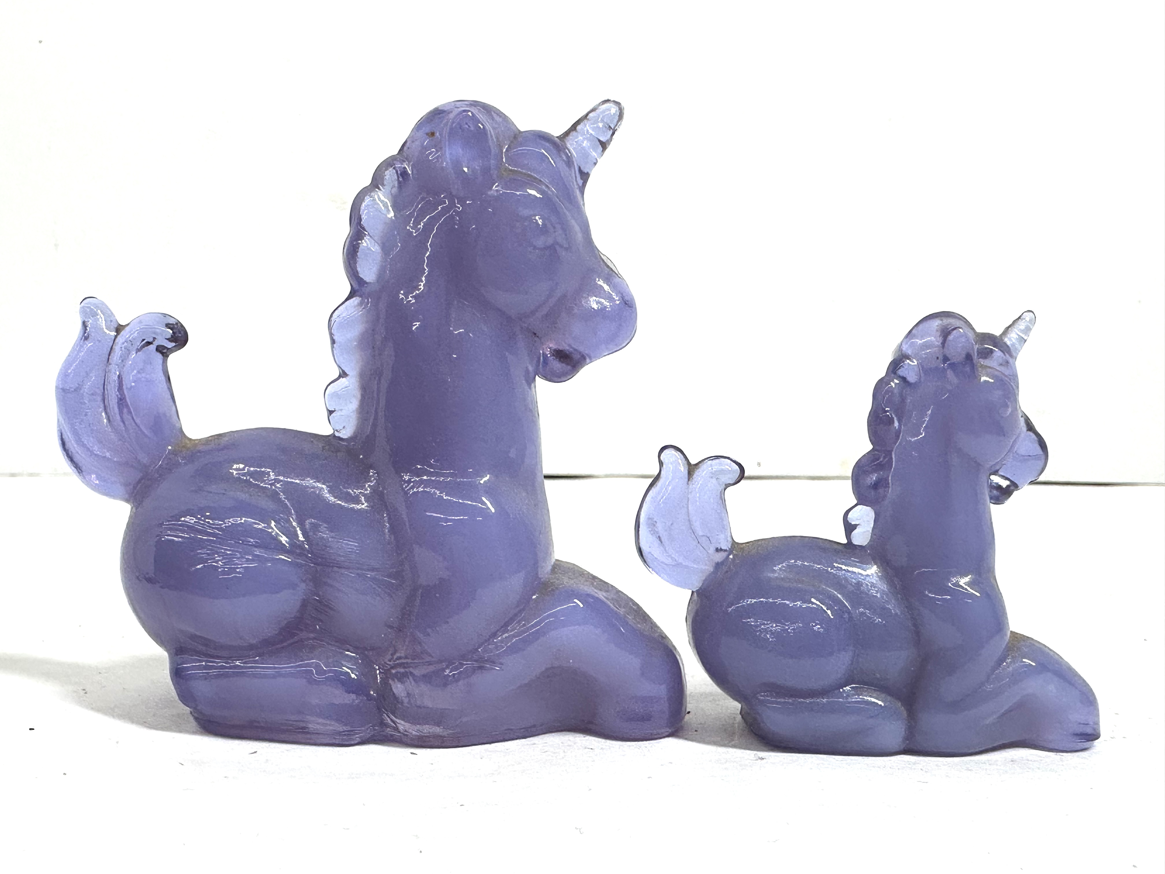 BOYD PURPLE GLASS UNICORNS