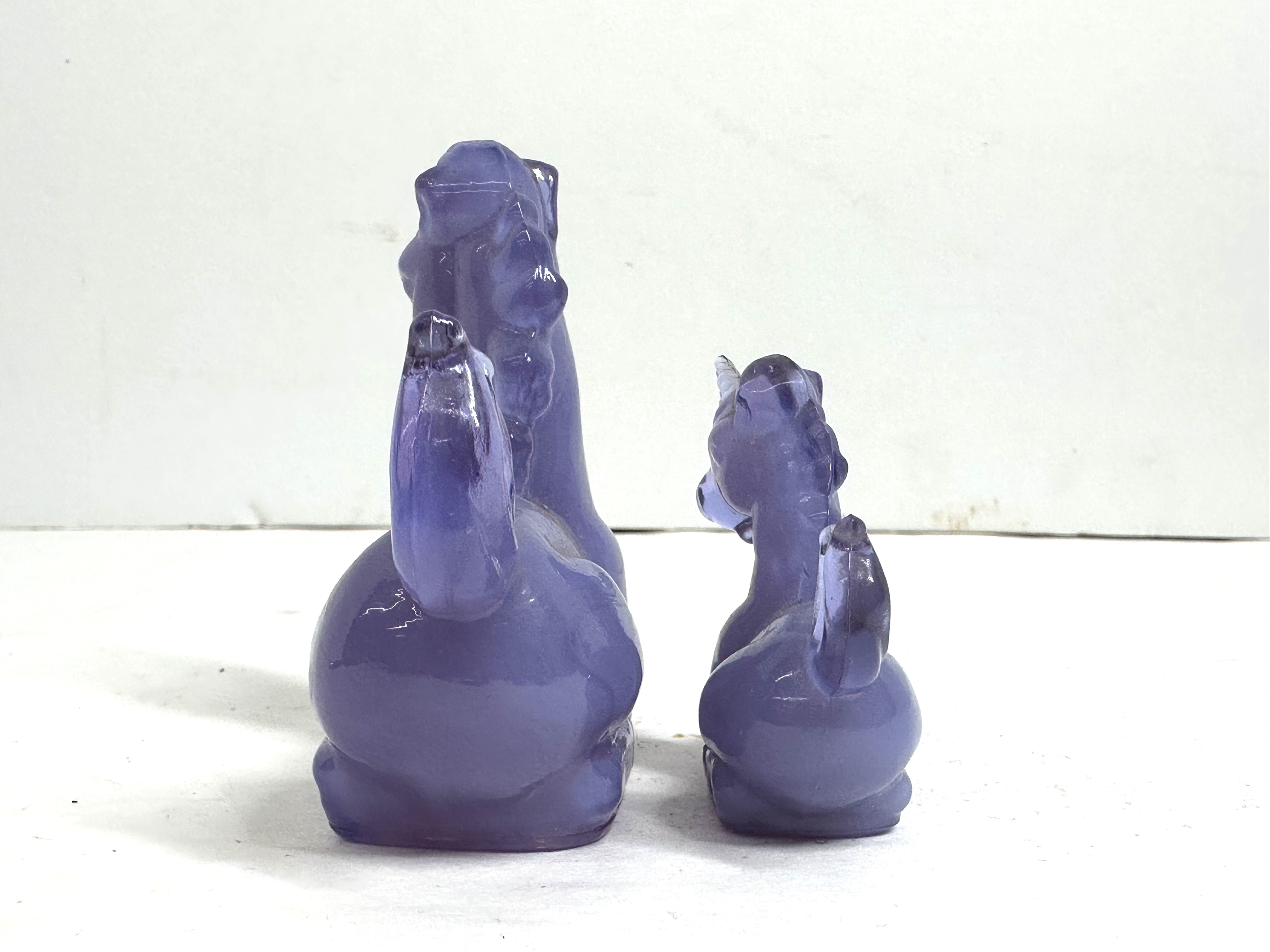 BOYD PURPLE GLASS UNICORNS