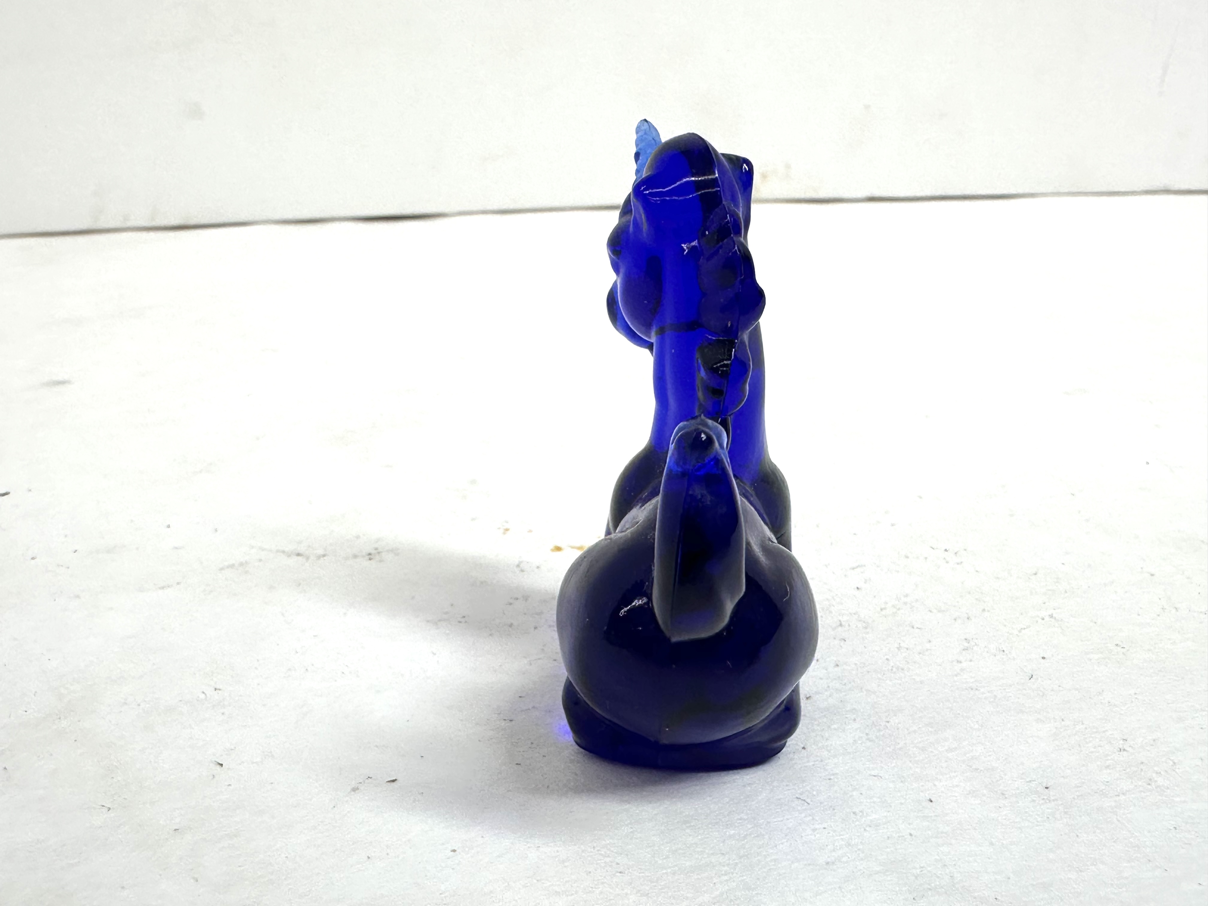 BLUE BOYD COBALT GLASS UNICORN VINTAGE RARE