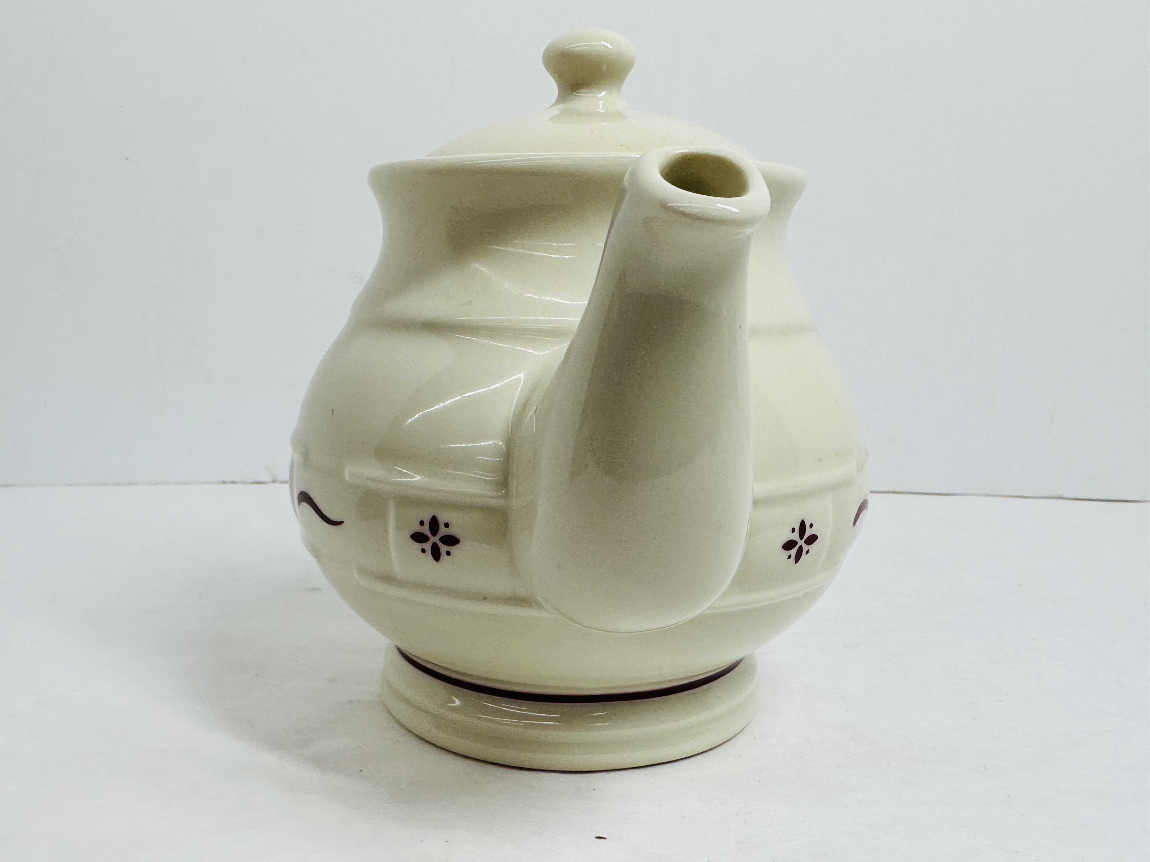LONGABERGER STYLE CERAMIC TEAPOT MODERN