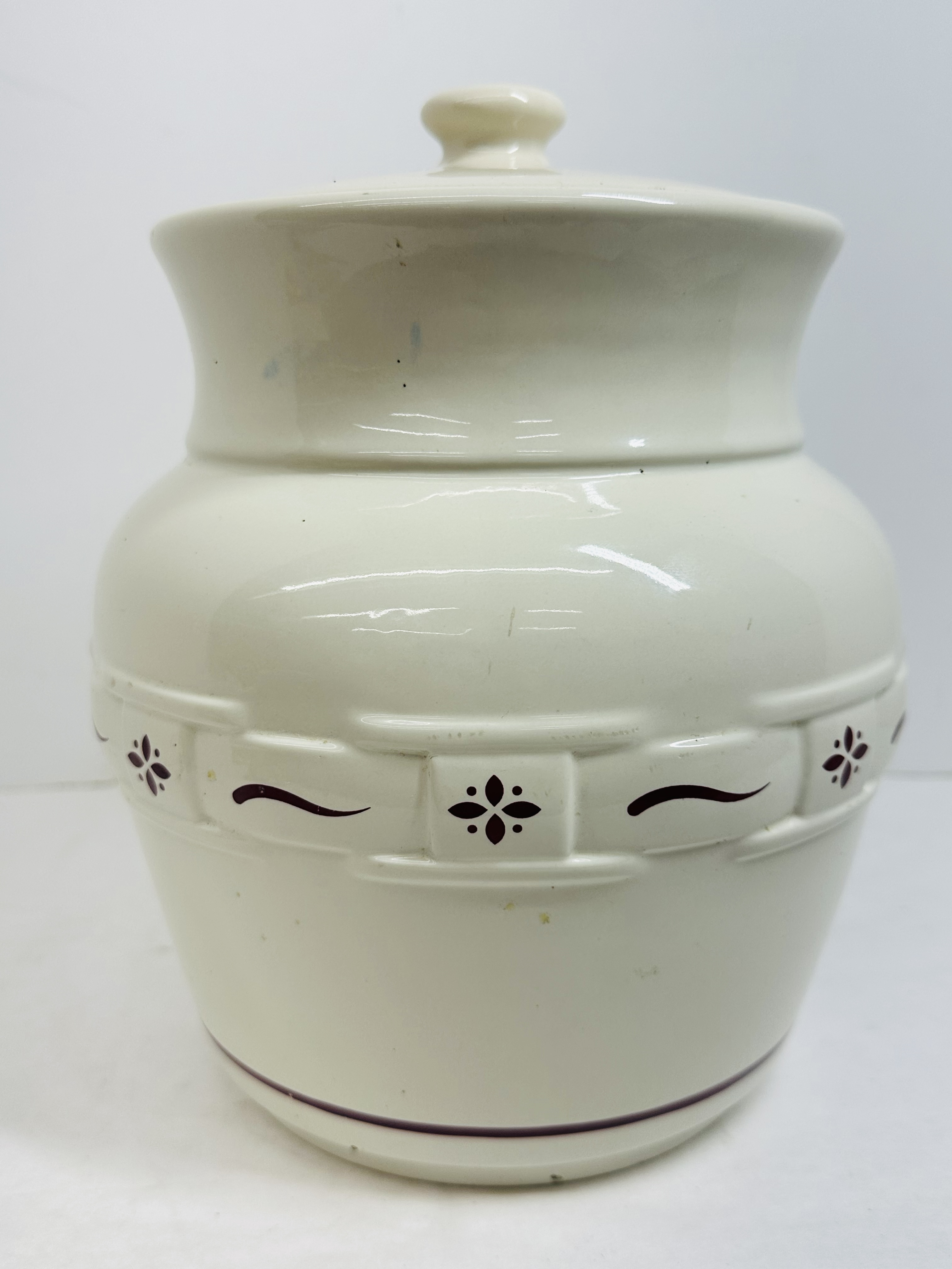 LONGABERGER WOVEN TRADITIONS CERAMIC CANISTER