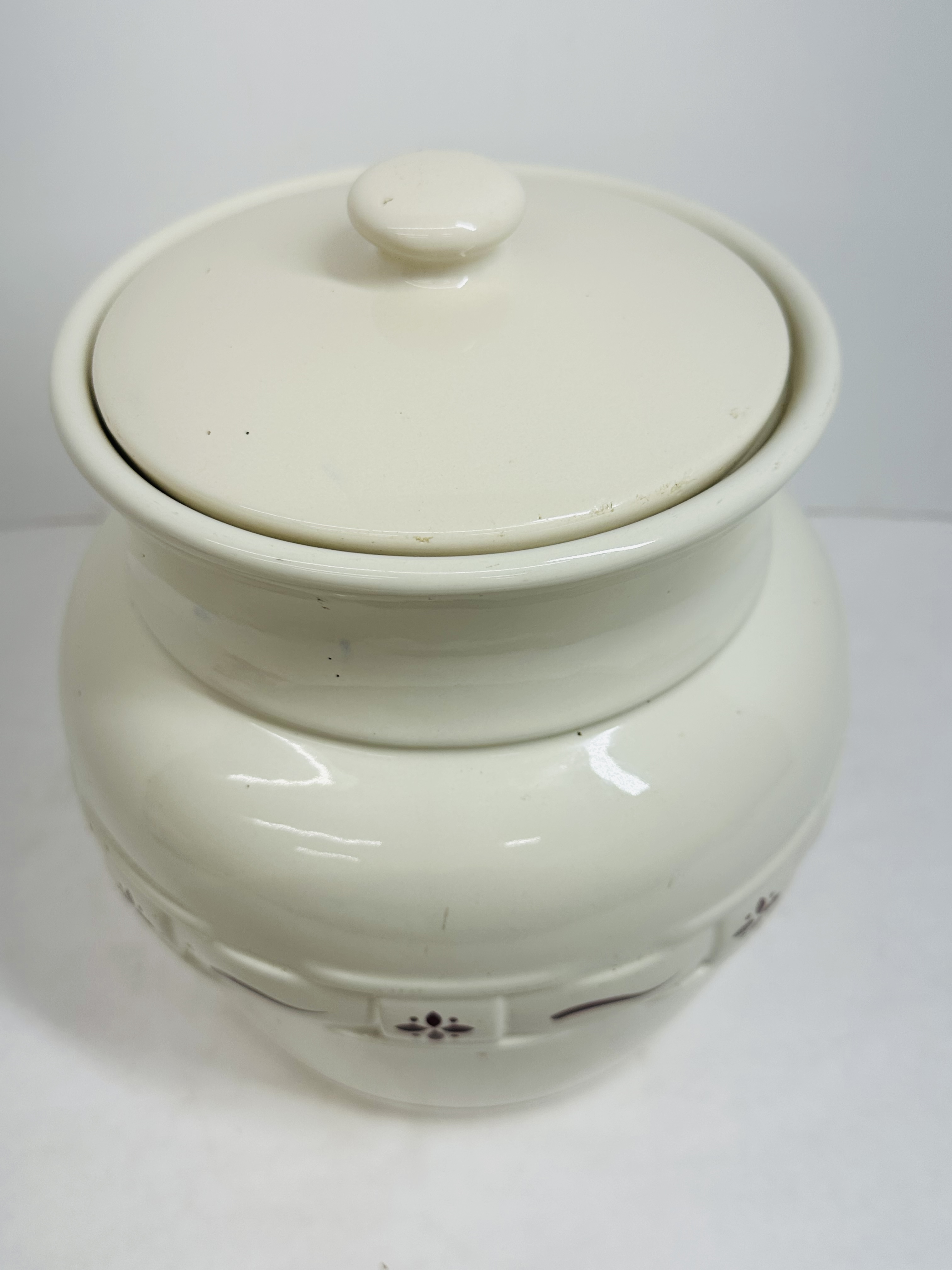 LONGABERGER WOVEN TRADITIONS CERAMIC CANISTER
