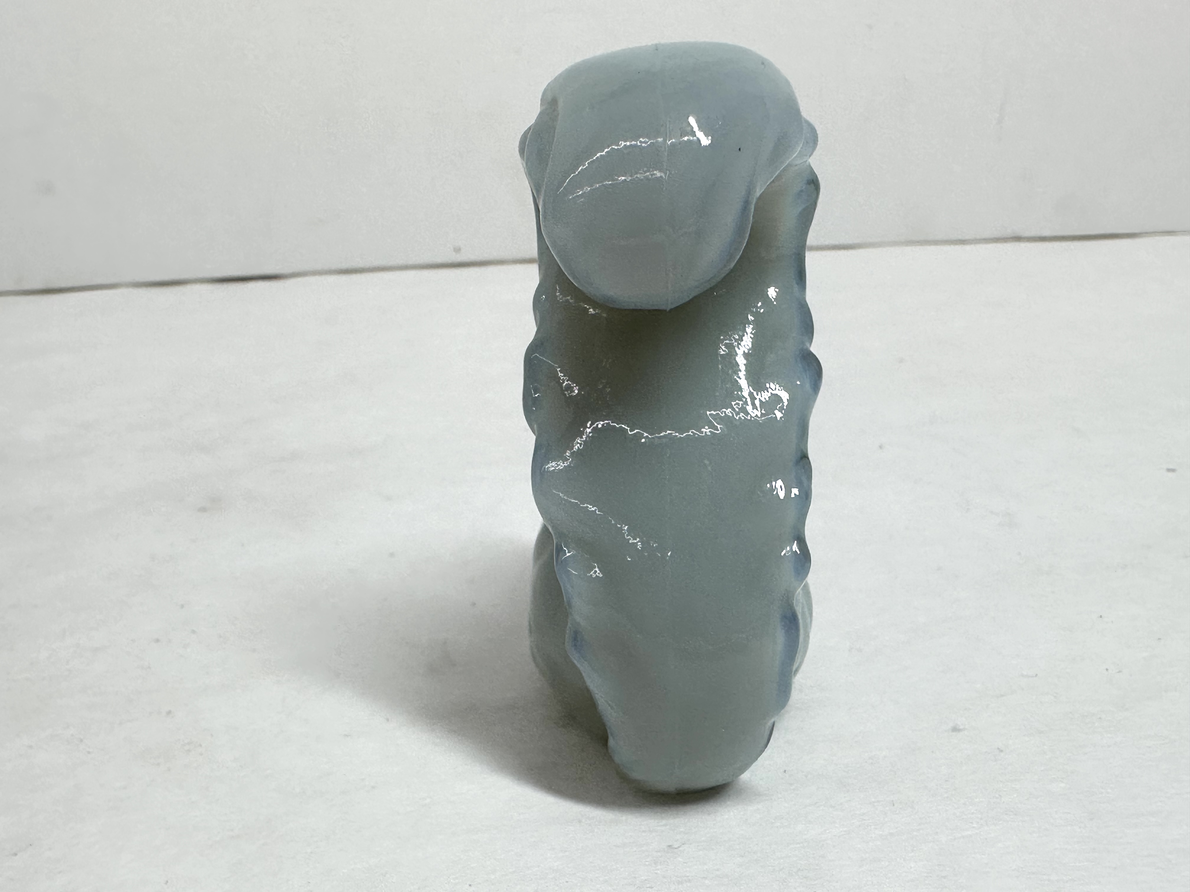 BOYD BLUE/WHITE GLASS SQUIRREL FIGURINE