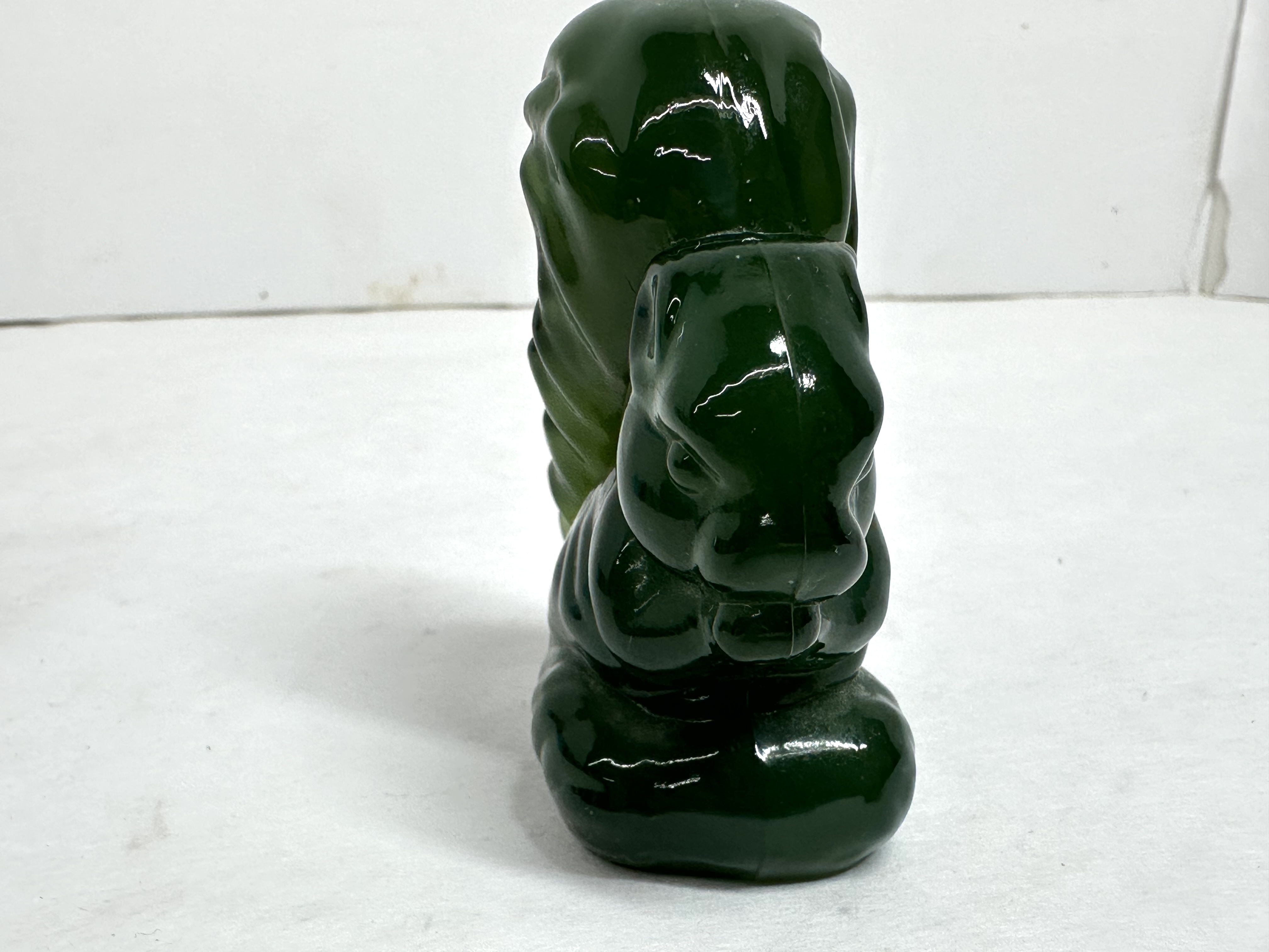 BOYD GREEN GLASS SQUIRREL FIGURINE