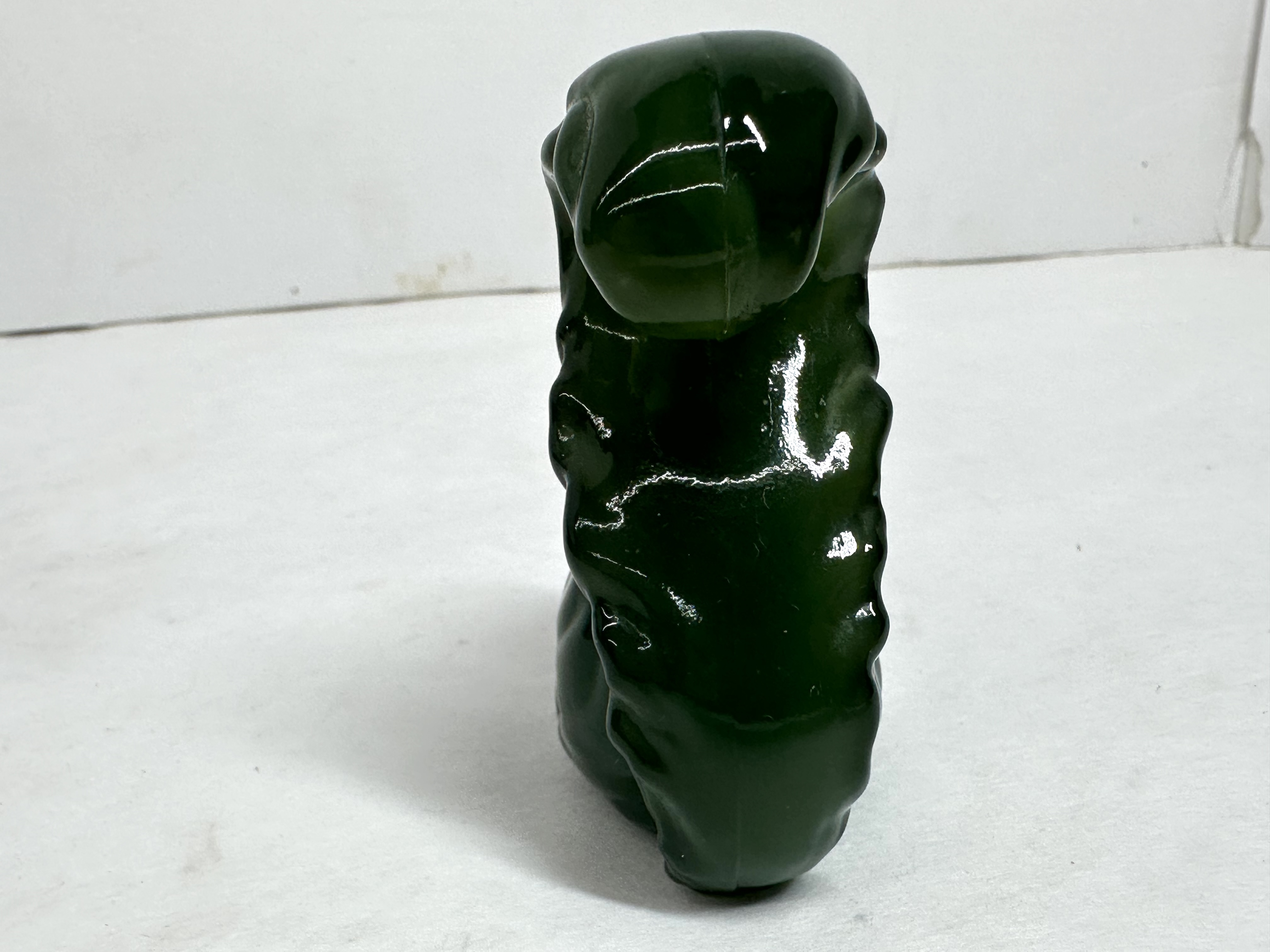 BOYD GREEN GLASS SQUIRREL FIGURINE