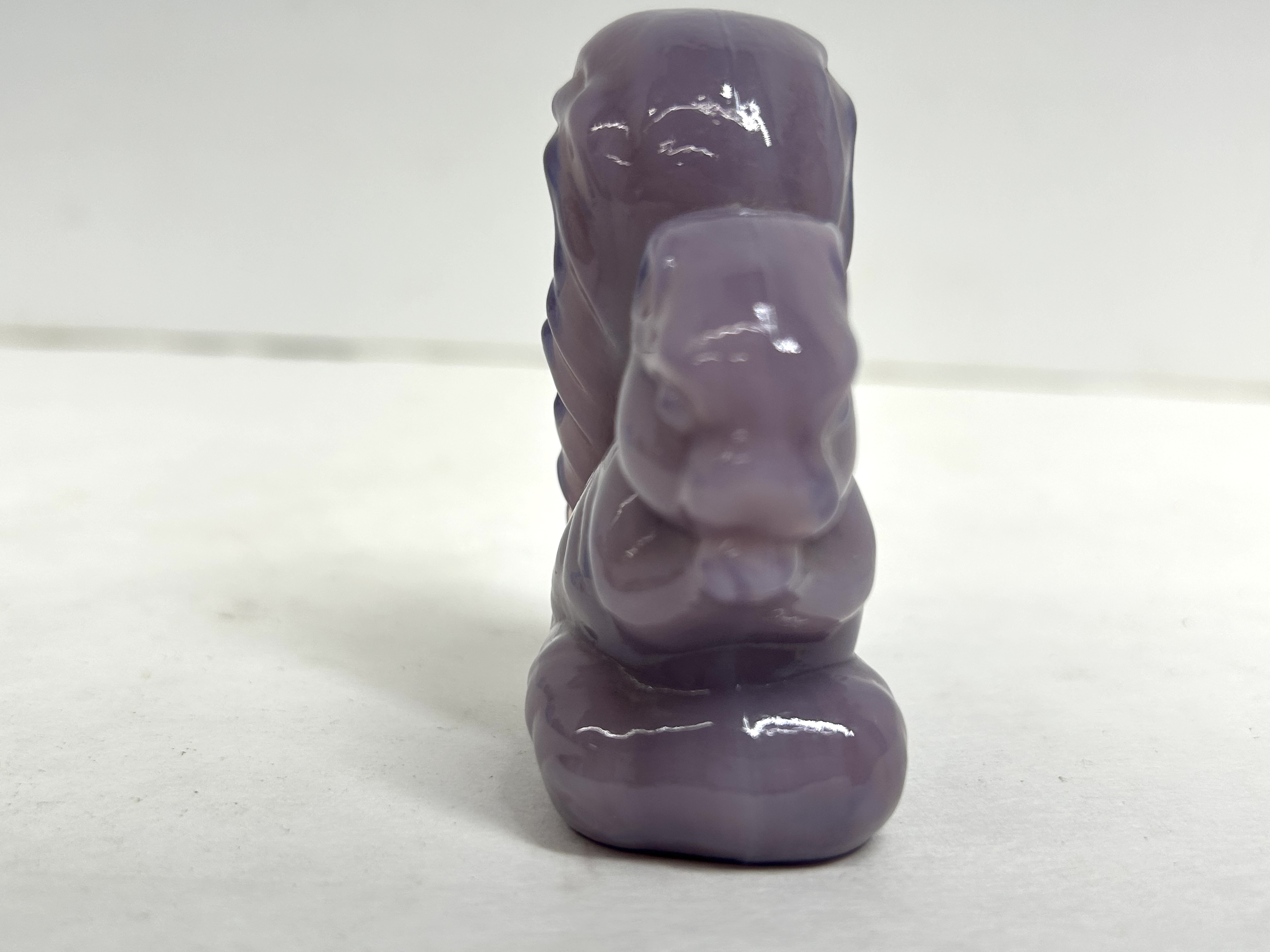 BOYD PURPLE SLAG GLASS SQUIRREL FIGURINE