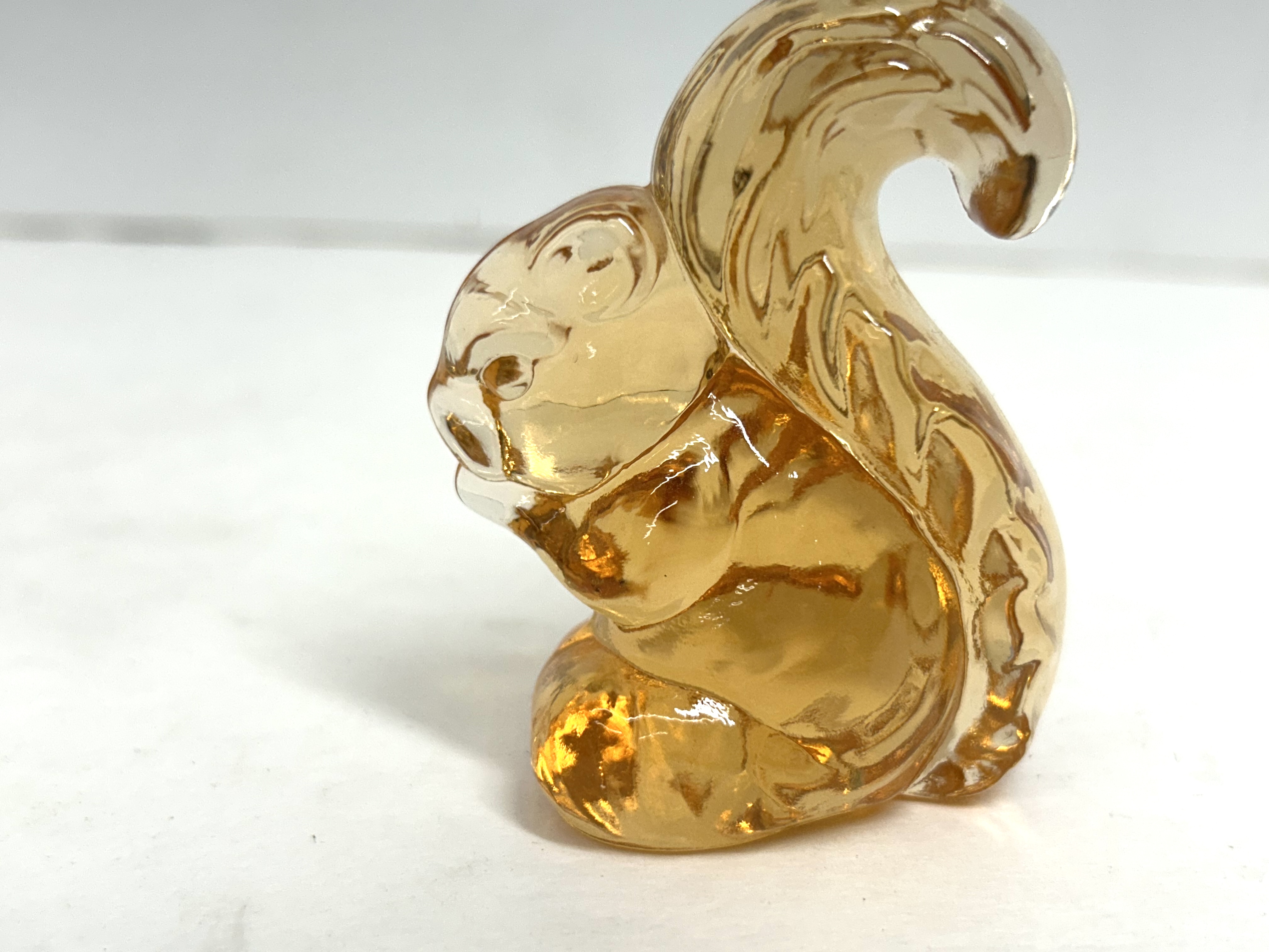 BOYD PEACH SQUIRREL FIGURINE