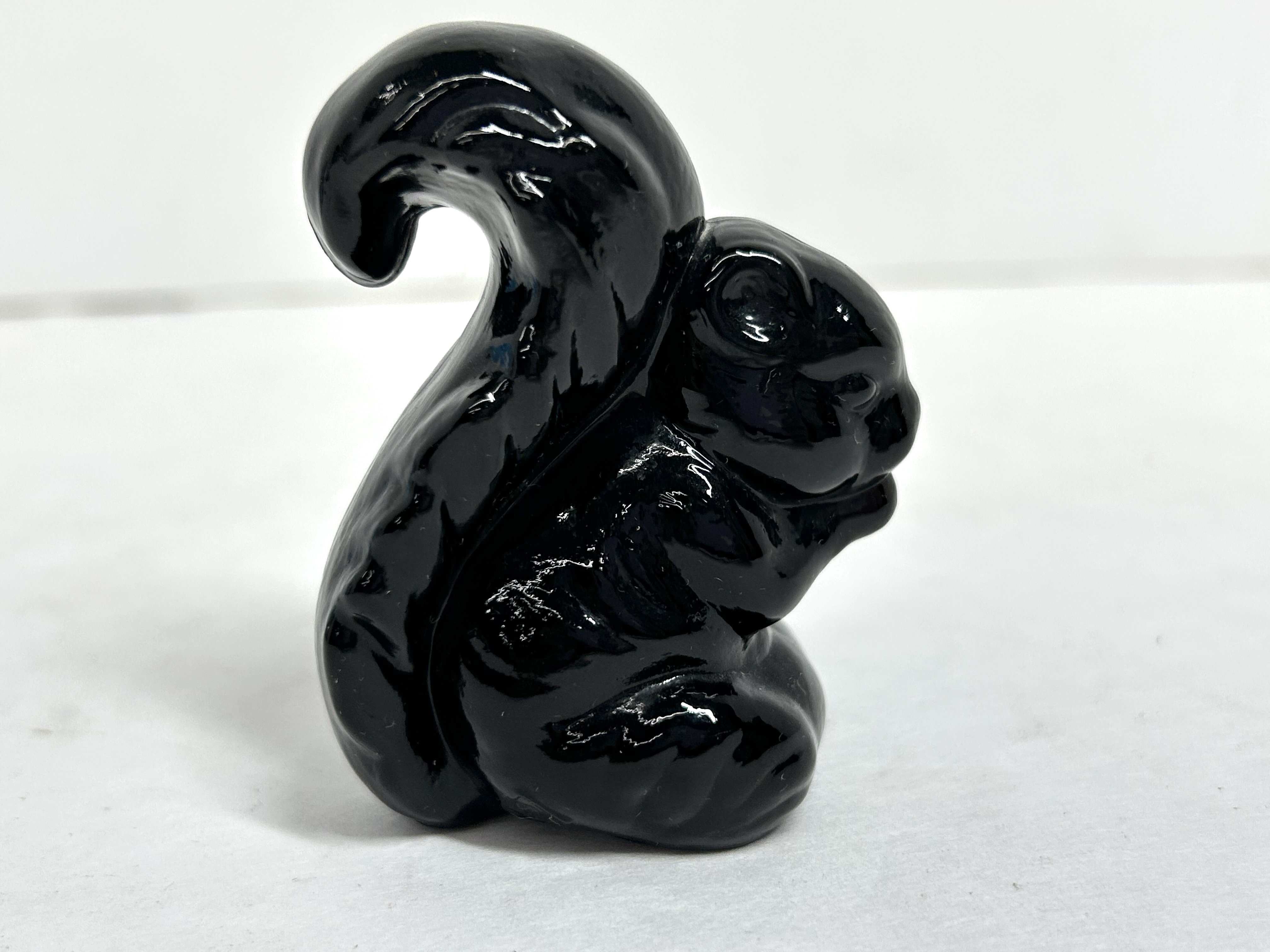 PLUM BOYD GLASS SQUIRREL, 20TH CENTURY