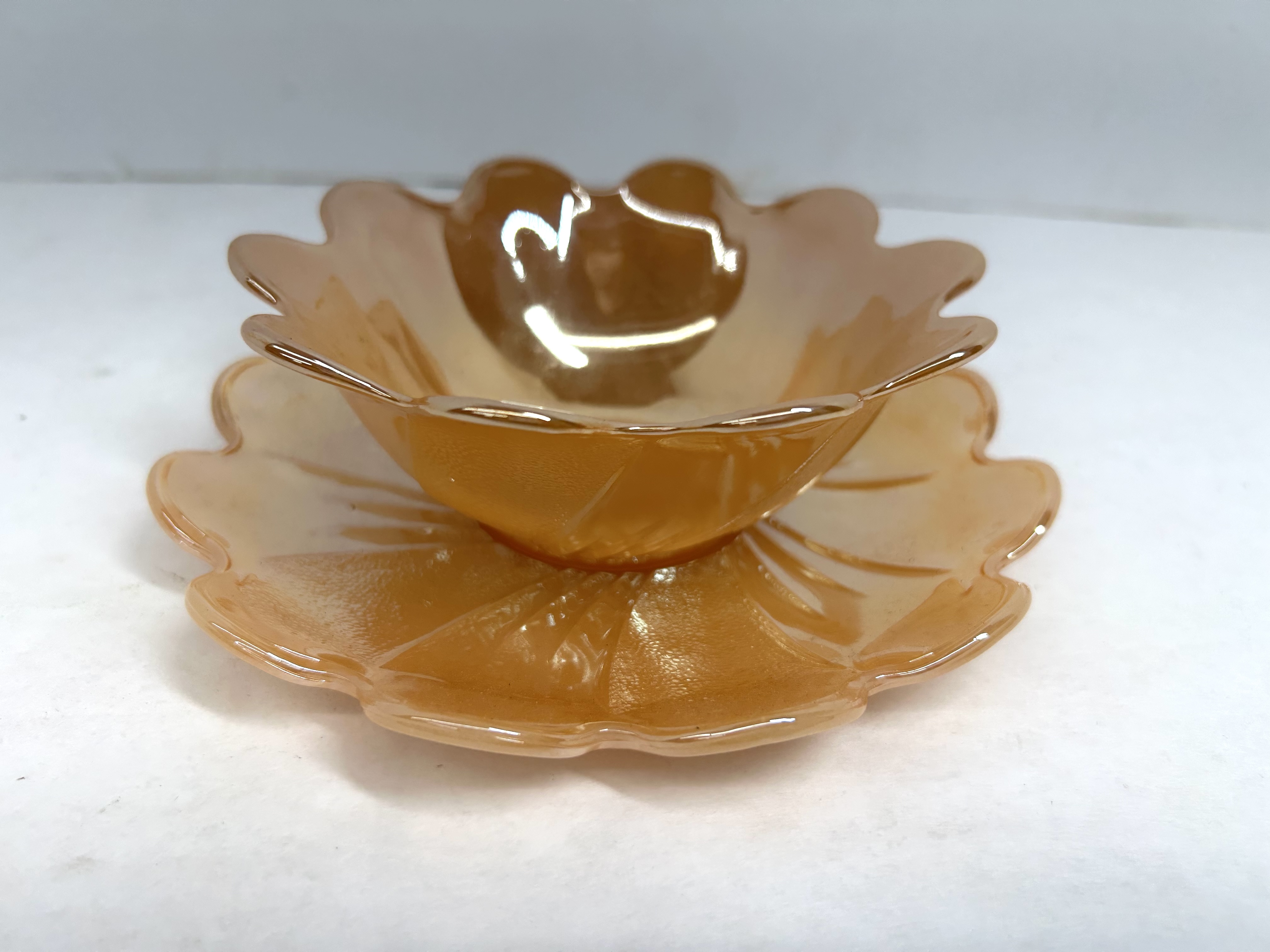 FIRE KING PEACH LUSTER SET, C. 1950